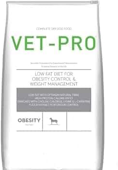 Vet Pro Low Fat Dry Dog Food for Obesity Control and Weight Management, 3kg