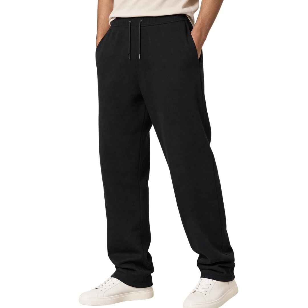 Nobero Joggers for Men | Solid Trackpants for Men | Regular Fit | Elasticated Waist with Drawcord | Soft & Breathable Fabric | Casual Everyday Wear
