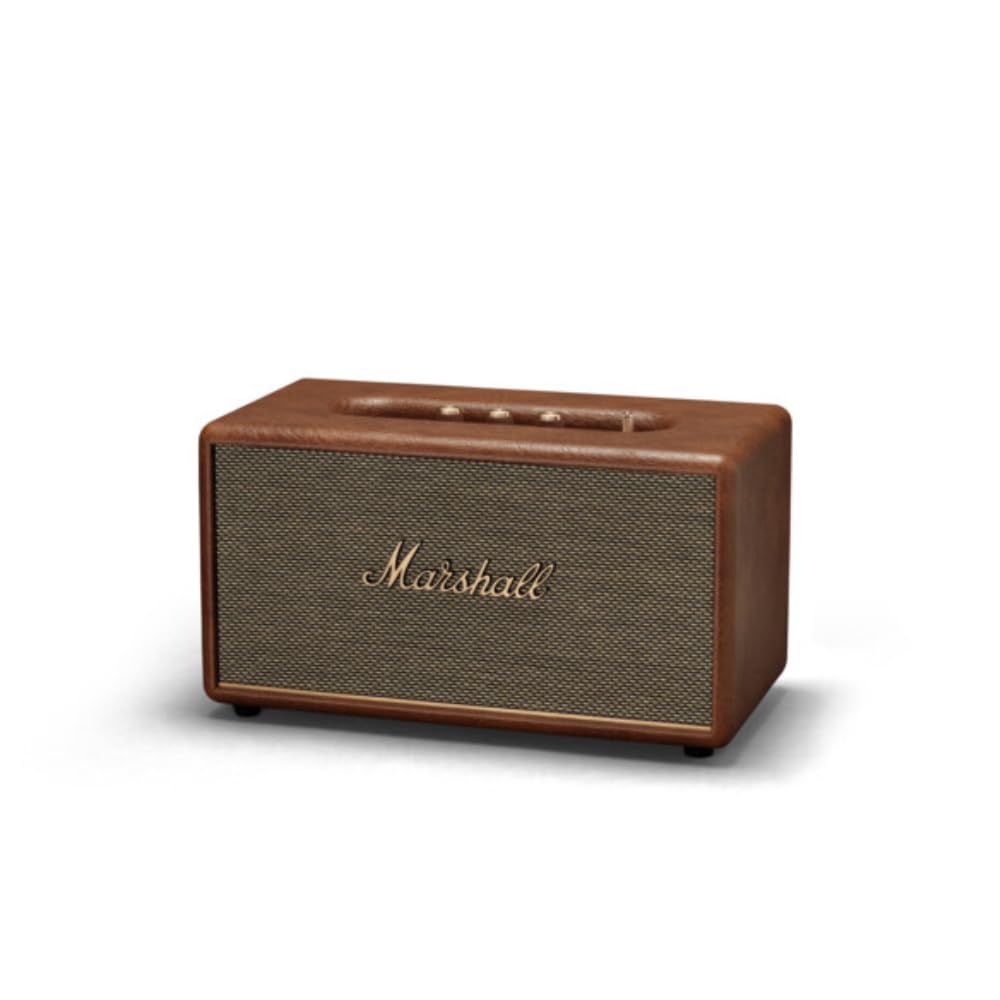 Marshall Stanmore III Wired Connectivity Home Speaker with Bluetooth 5.2 & RCA or 3.5mm Input – Brown