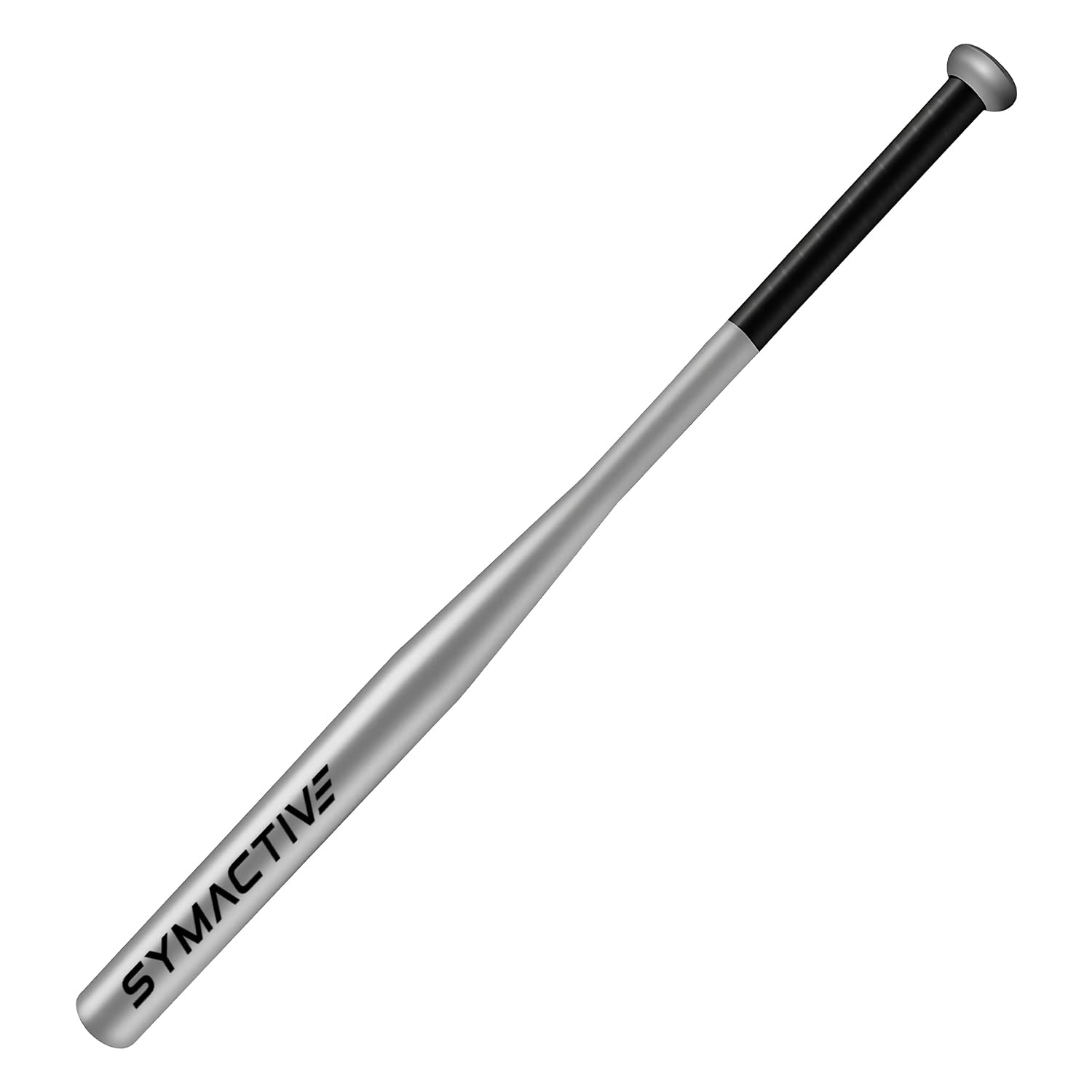 Amazon Brand – Symactive 34″ Aluminum Professional Baseball Bat | Balanced Design for Powerful Swings | PU Grip for Comfort & Stability | for Beginners & Advanced Players | Practice & Competitive Use | Silver