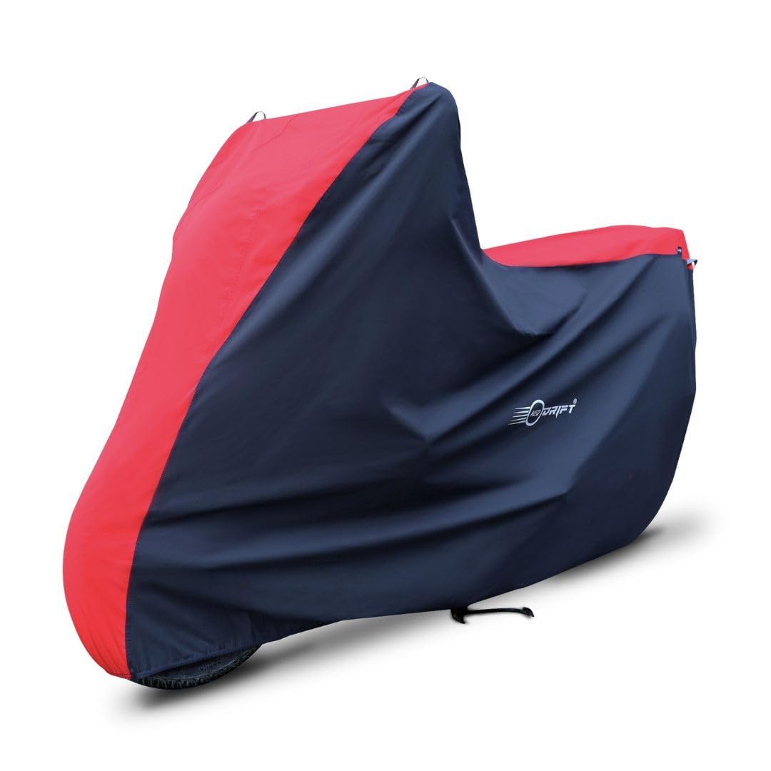 Neodrift ‘SuperMax’ Bike Cover Compatible with RE Classic 350 (All-Weather Motorcycle Protection, Water & UV Resistant, Dustproof, Windproof) (Colour: Red – Black)