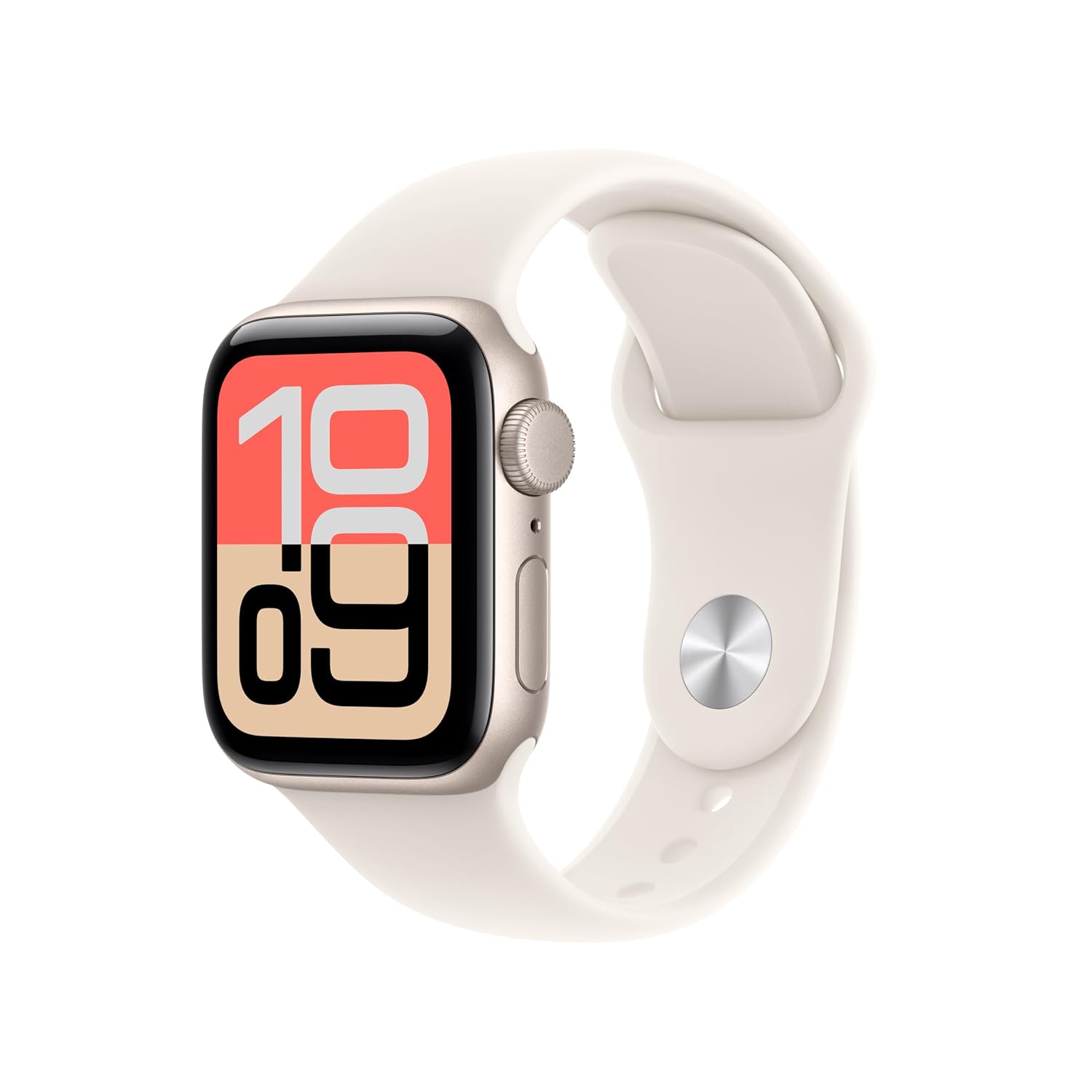 Apple Watch SE 3 GPS 40mm Starlight Aluminium Case with Starlight Sport Band – M/L