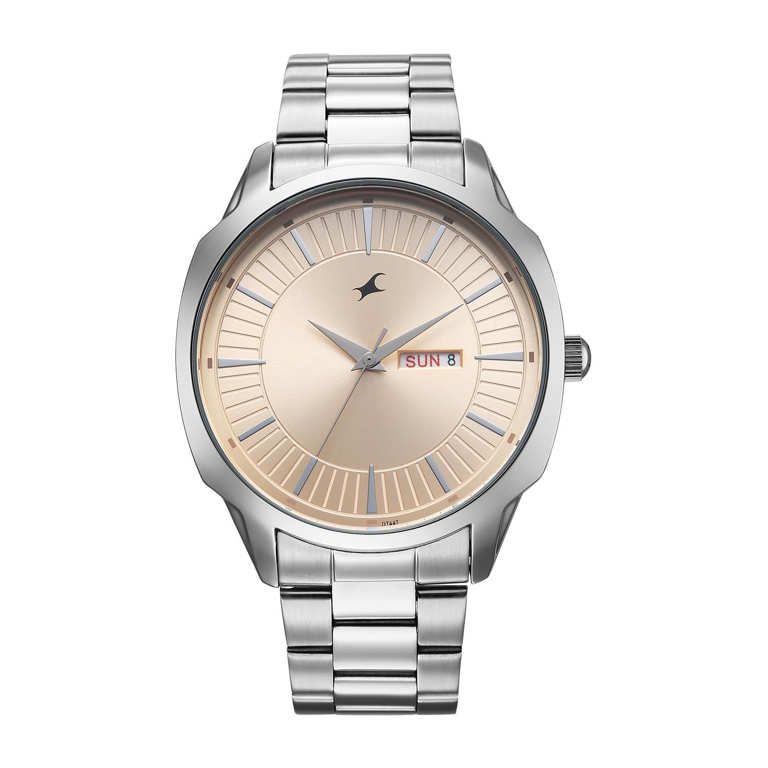 Fastrack Stunners XI with Quartz Analog Beige Dial Silver Stainless Steel Strap Watch for Men – 38213SM01