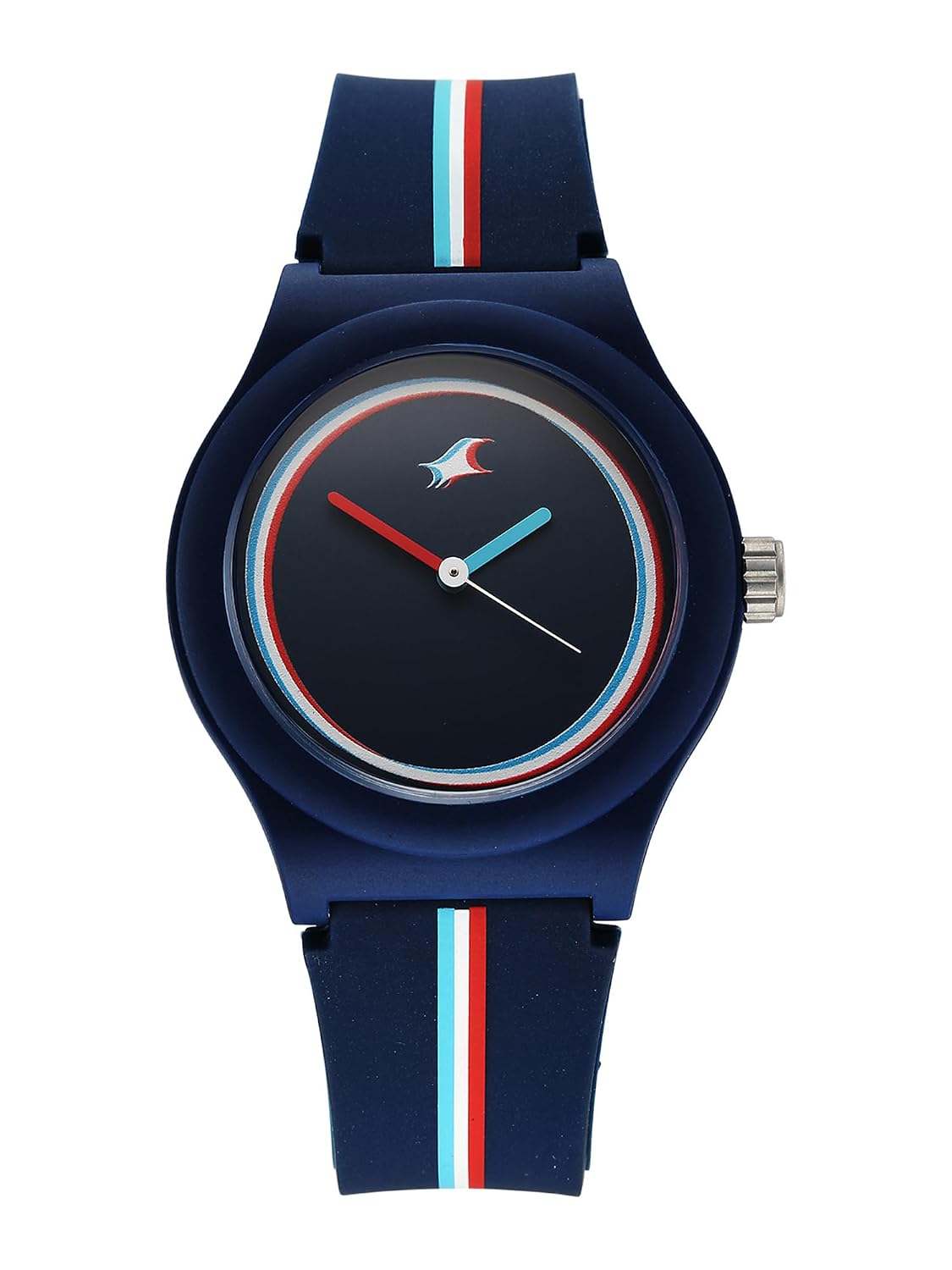 Fastrack Tees Zine with Blue Dial Blue Silicon Strap Watch for Unisex – 38037PP25W