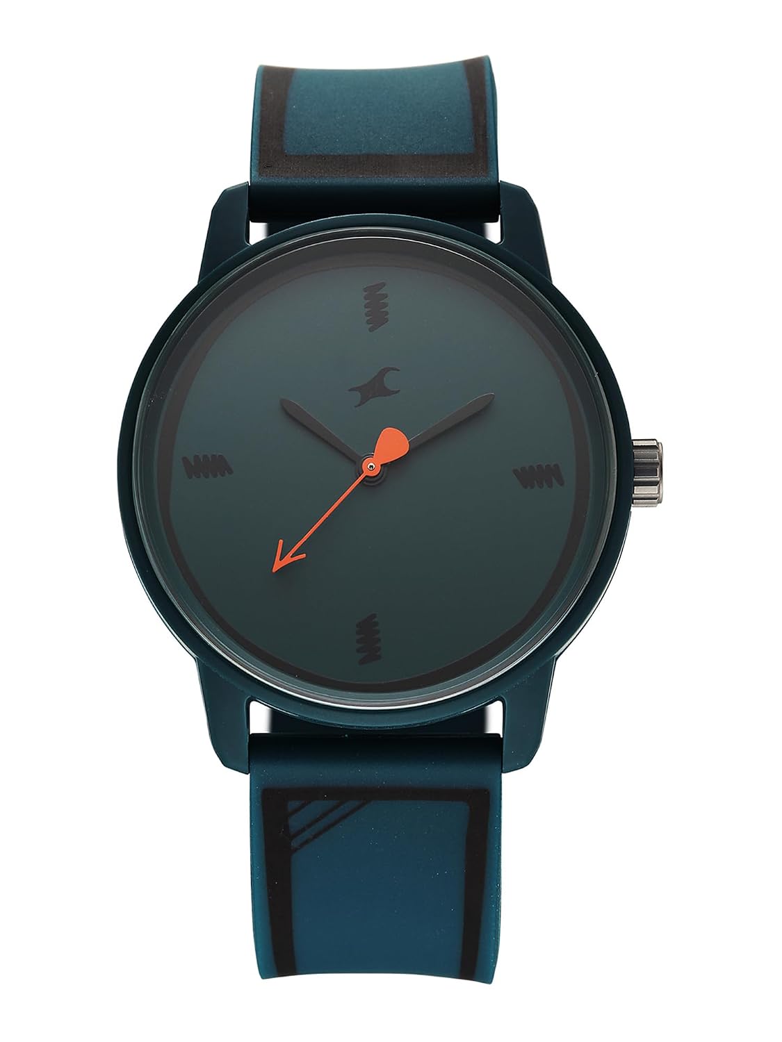 Fastrack Tees Zine with Dark Green Dial Dark Green Silicon Strap Watch for Unisex – 38145PP07W