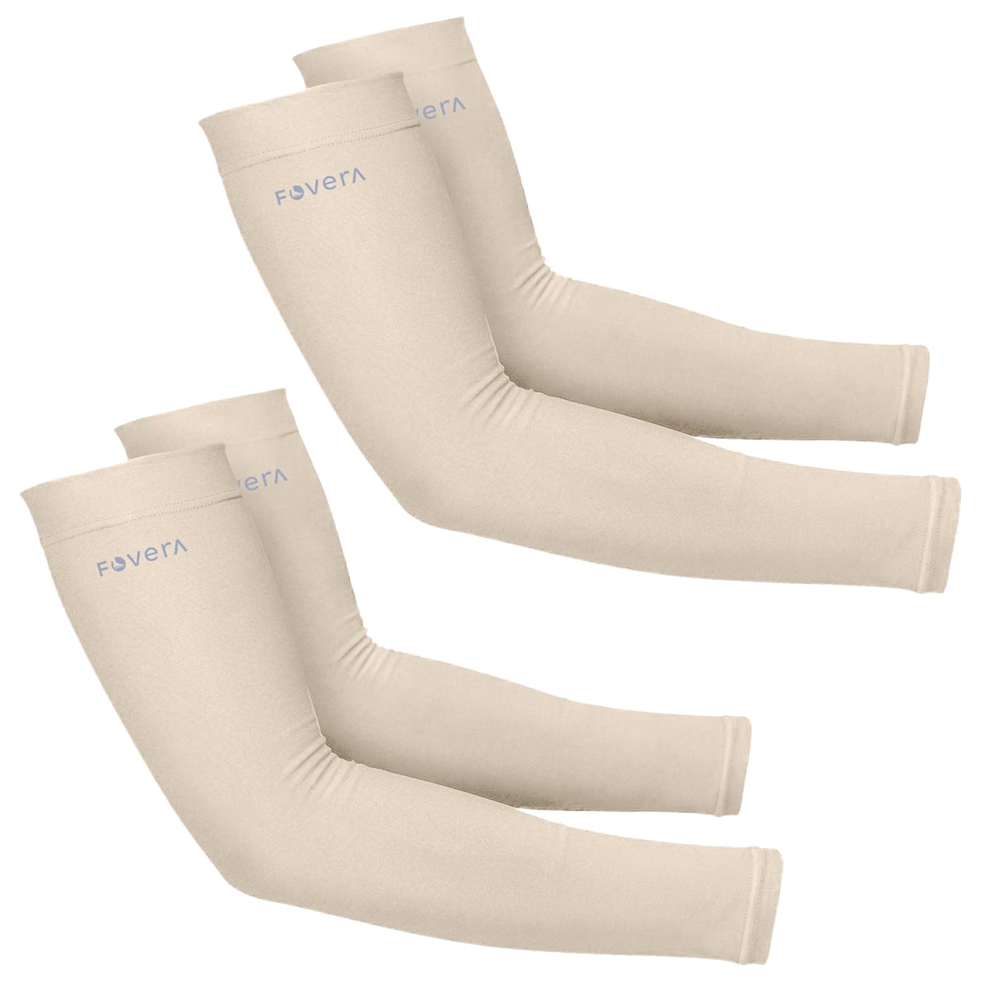 FOVERA UV Sun Protection Arm Sleeves for Men & Women – UPF 50+ Cooling Hand Cover for Biking, Cricket, Driving & Cycling – Seamless Compression Tattoo Cover & Tan Protection Guard