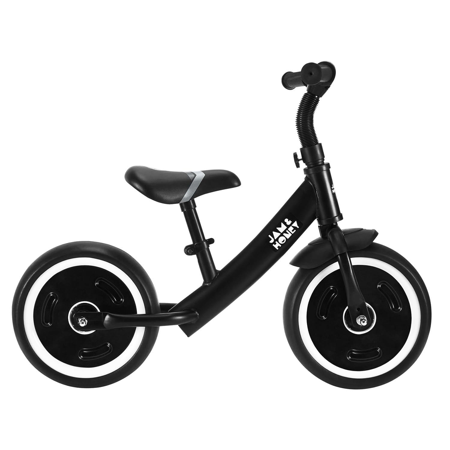 Amazon Brand – Jam & Honey Kids Lightweight Pedal Free Balance Cycle | Safe, Durable, and Made in India | Suitable for Girls and Boys 2-4 Years | BIS Certified (Black) | 12 Inch