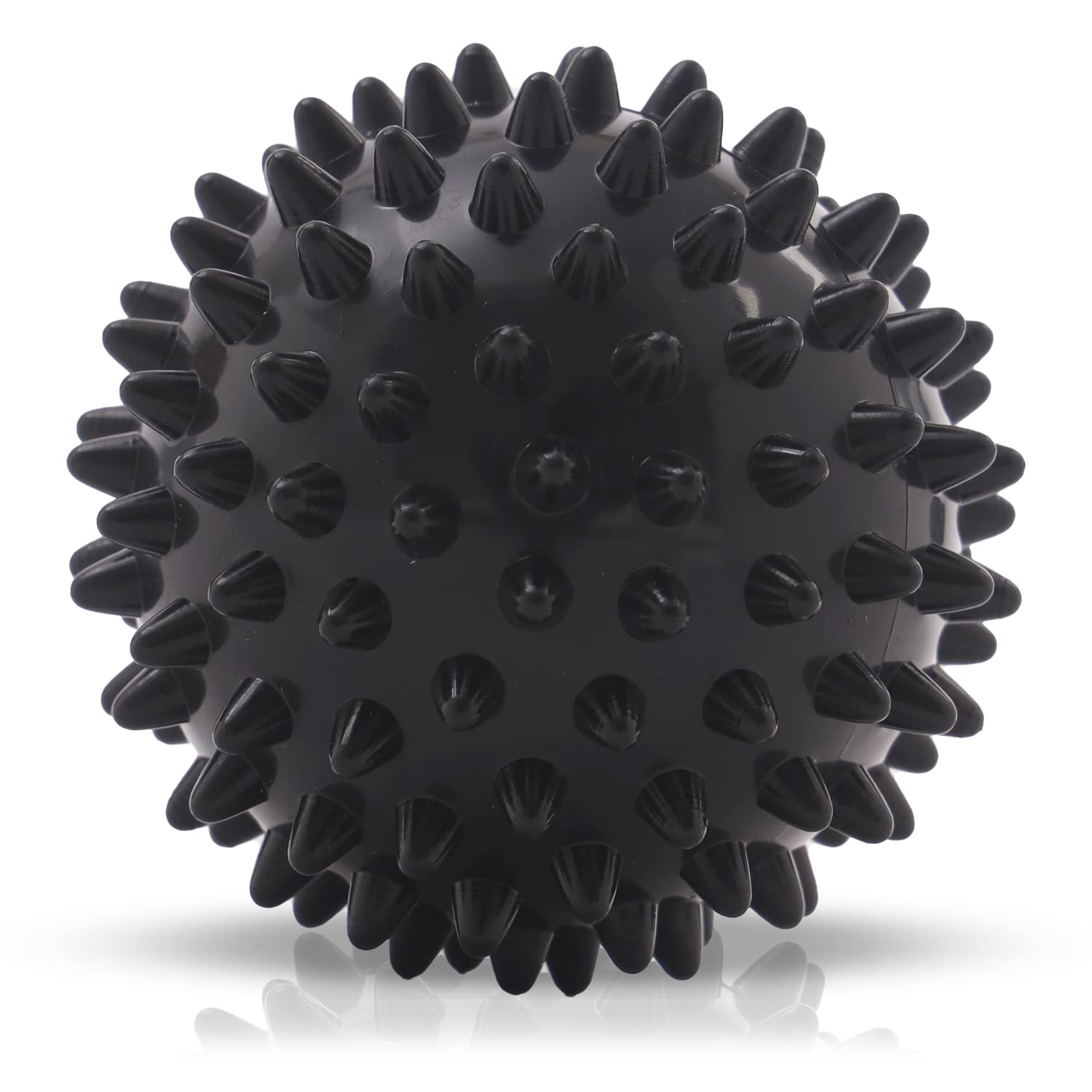 Boldfit Spike Massage Ball for Physiotherapy Spike Ball High Density Massage Roller for Pain Relief Full Body Acupressure Ball for Foot, Hand, Back Massage Lacrosse Ball Massage for Recovery, Plastic, Rubber – Black