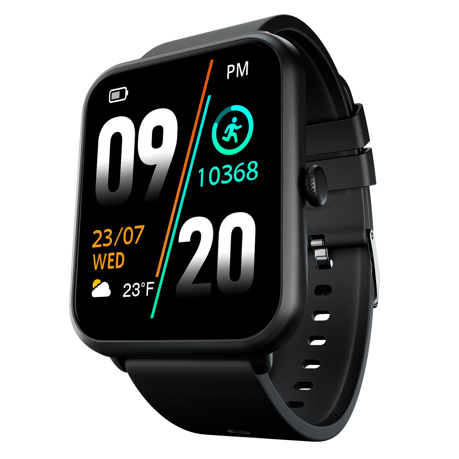 Fire-Boltt Ninja Call Pro Plus Bluetooth Calling Smart Watch, 1.83″ HD Display, AI Voice Assistant, 120+ Sports Modes, IP67 Waterproof, SpO2 & Heart Rate Monitor Smartwatch for Men & Women – Black