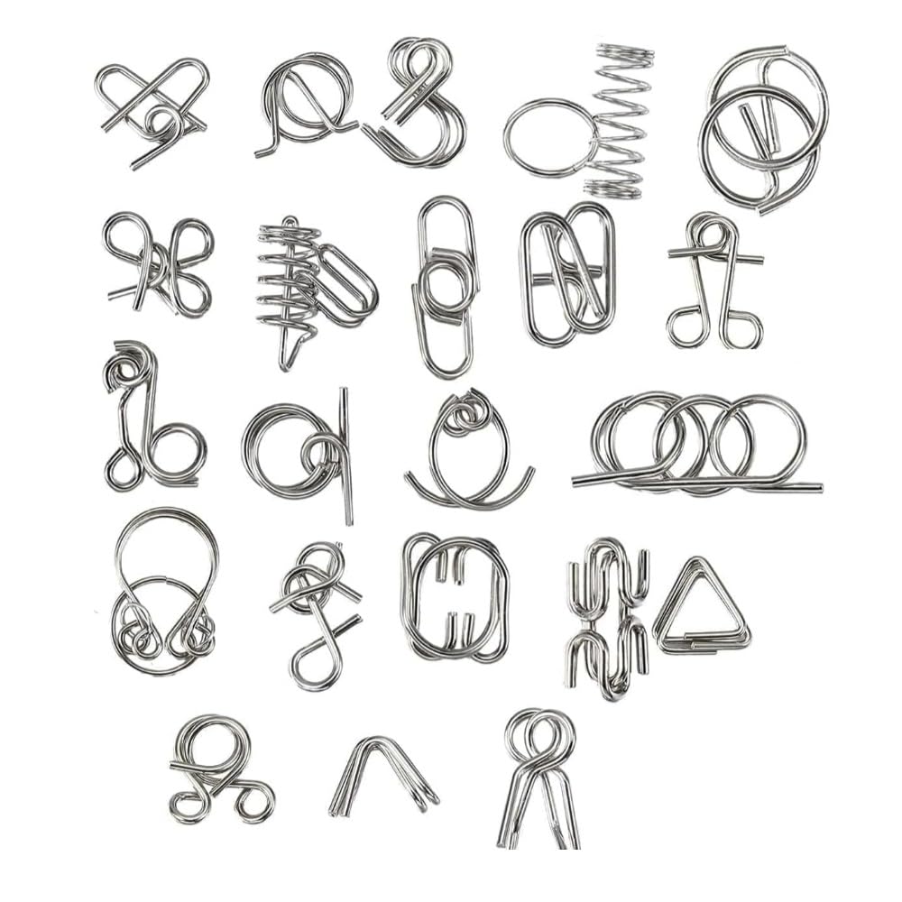 Famous Quality Mind Challenging Game – Brain Teasers Metal Wire Puzzle – Best Toys for Gifts, Party Favors, Prizes, Disentanglement Puzzle Unlock Interlock – 12 Set-Assorted Easter Theme