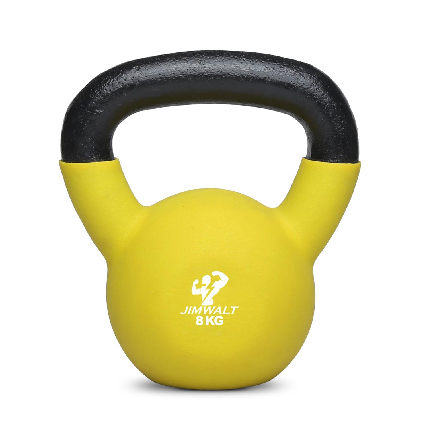 Jimwalt Premium Half Coated Neoprene Kettlebells Gewichtskugel, Schwunghantel 2KG to 48KG (8KG)