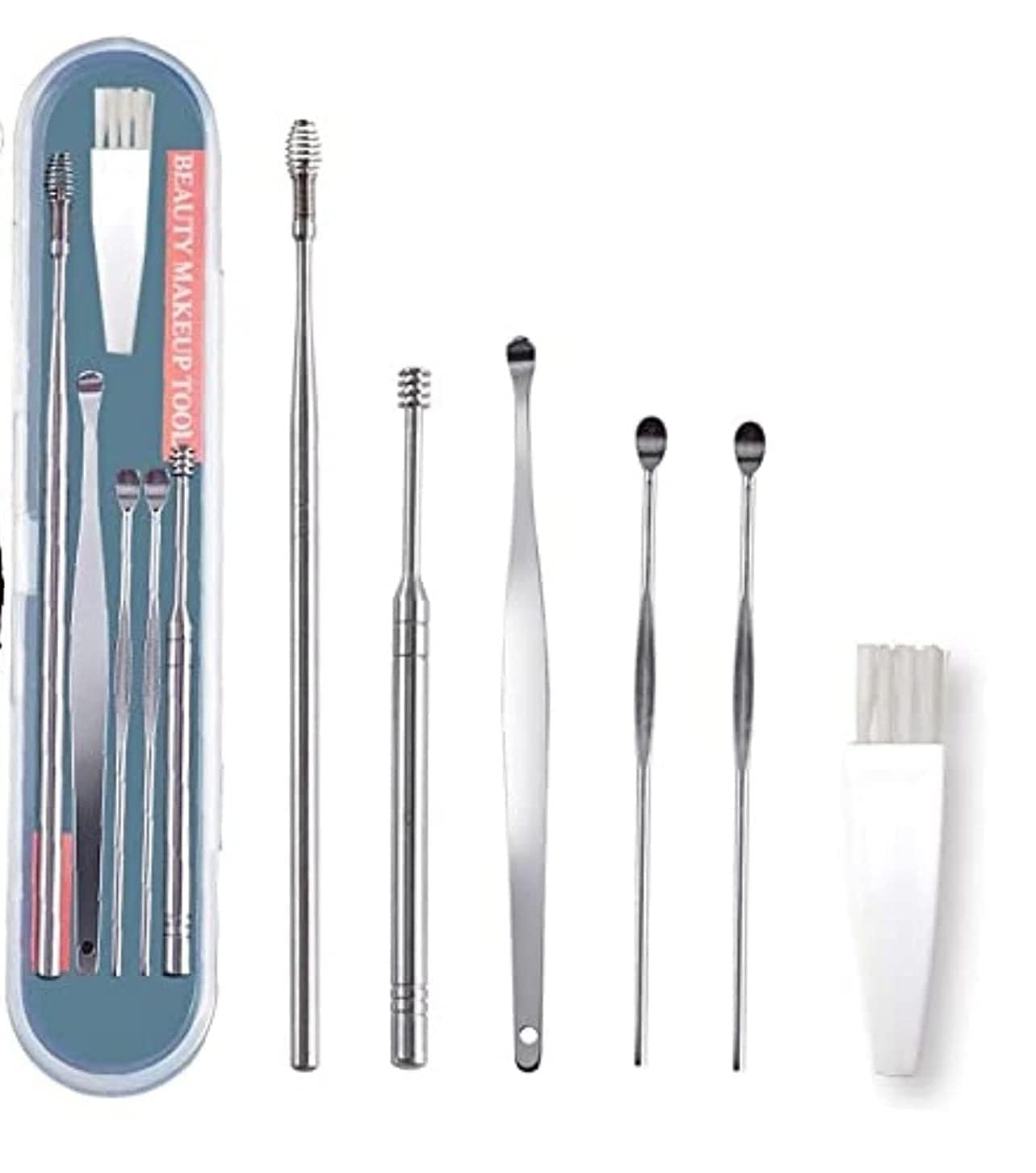 Ear Wax Cleaner Resuable Ear Cleaner Earpick Tool Set with Storage Box Ear Wax Remover Tool Kit with Ear Curet