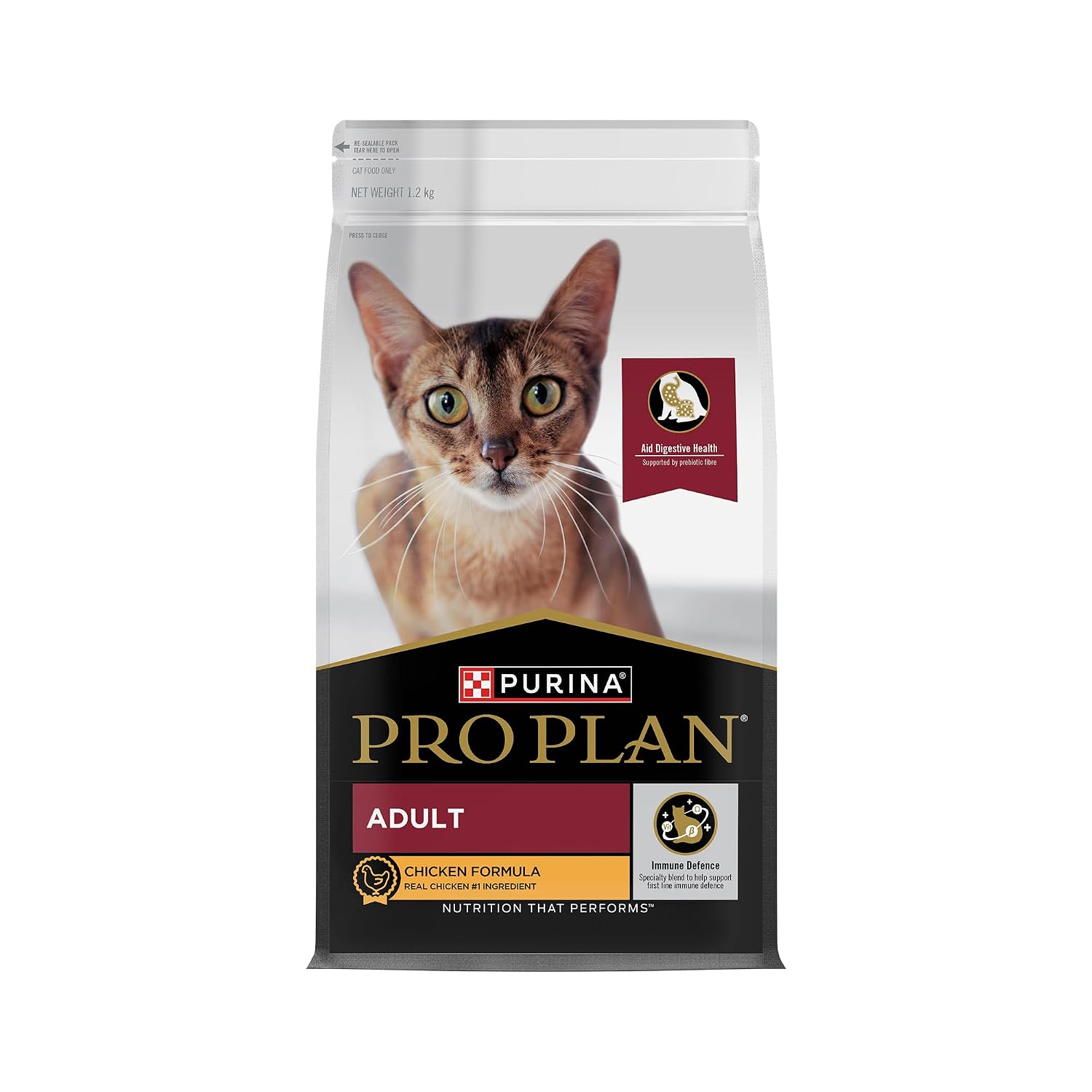 PRO Plan Adult Cat Dry Food with Chicken, 1.2kg Pack
