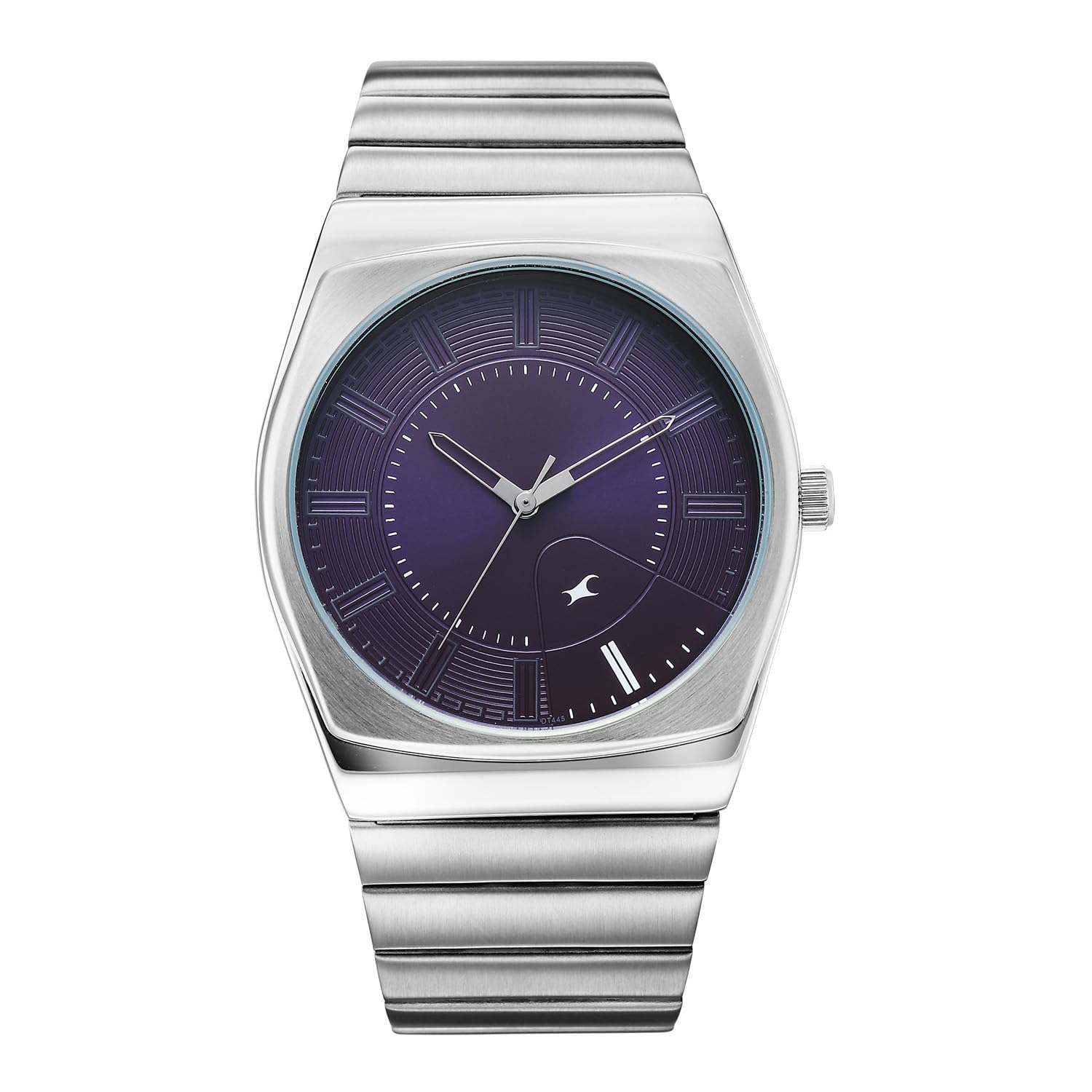 Fastrack Stunners XI with Quartz Analog Dark Purple Dial Silver Stainless Steel Strap Watch for Men – 38212SM02