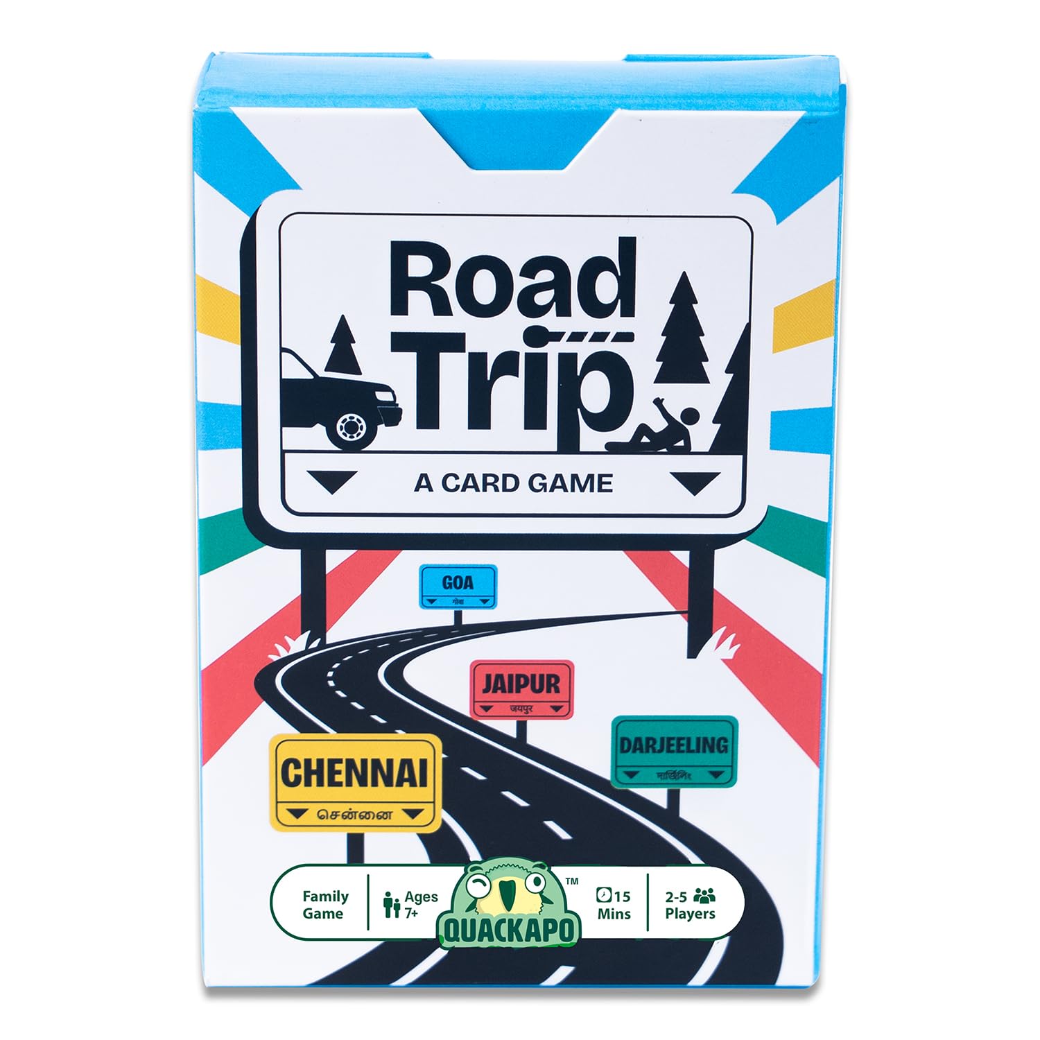Road Trip Card Game for Kids, Adults & Families, Play at Parties, Picnics and Vacation Travel, Ages 7+, 2 to 5 Players, Perfect for Birthday, Return Gifts