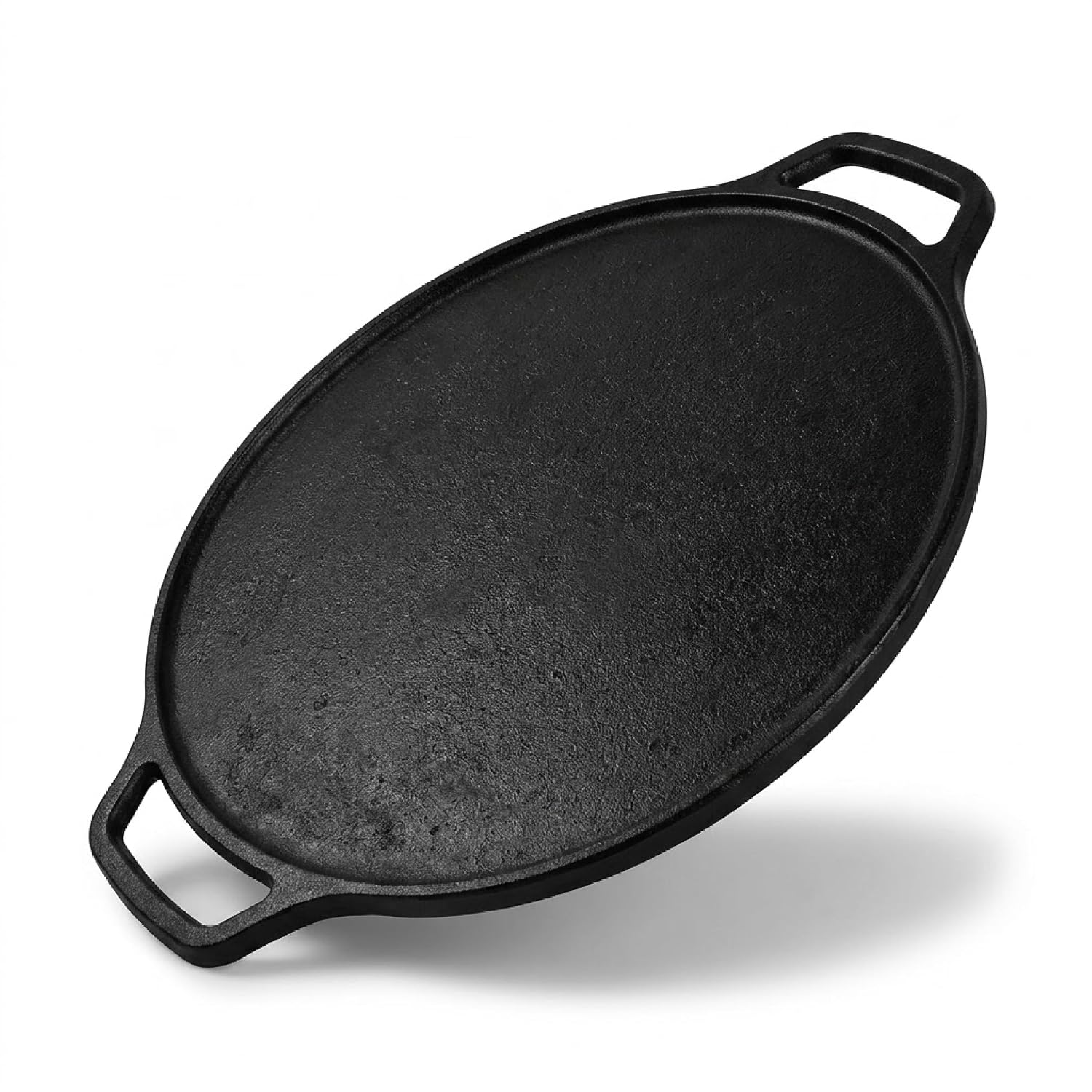 VB DACE Cast Iron Dosa Tawa, 30 cm, Pre-Seasoned, Naturally Non-Stick Surface, Heavy-Duty Cast Iron Kallu, Suitable for Crispy Dosas, Compatible with Gas Stove and Induction Cooktops
