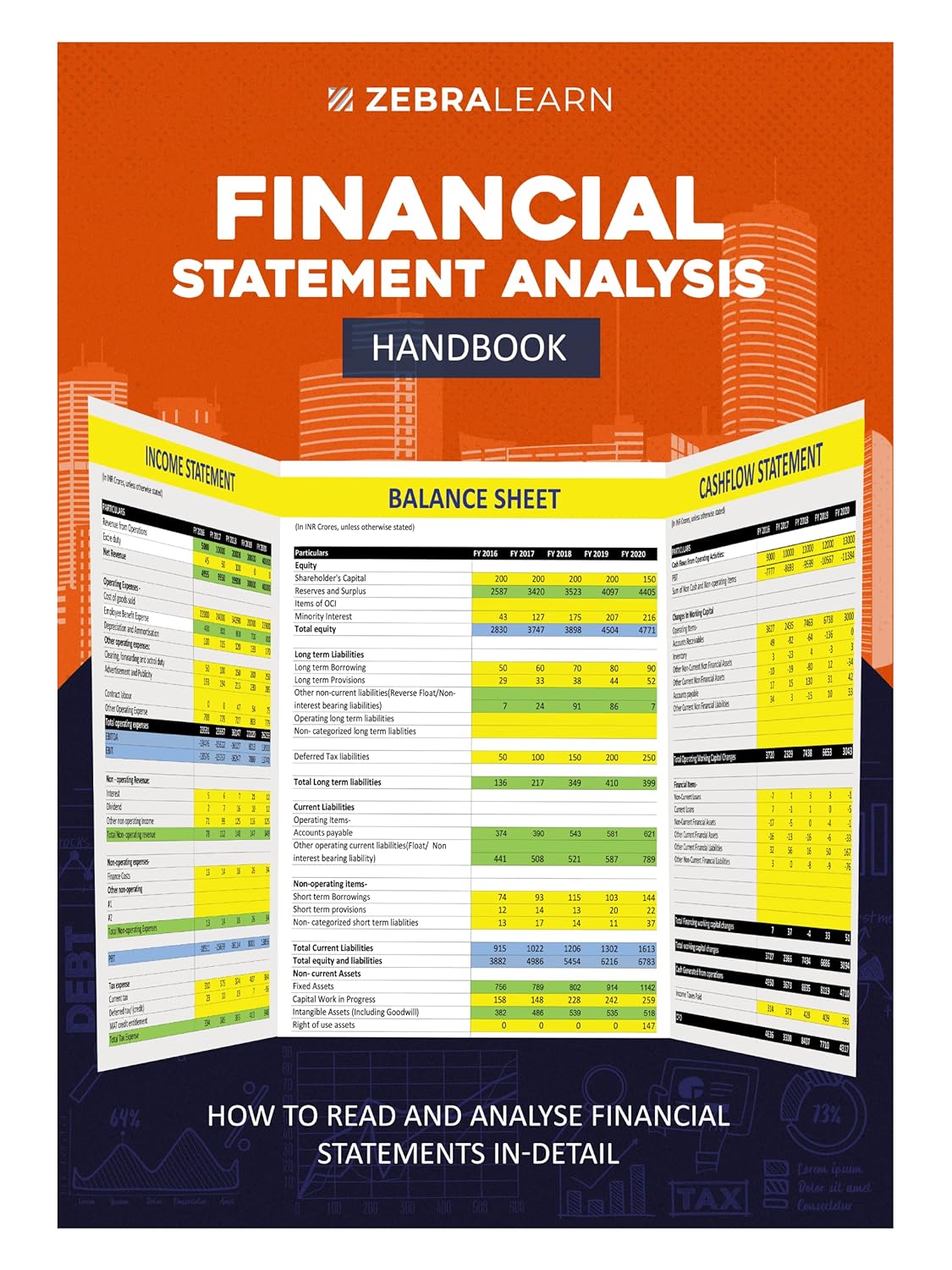 Financial Statement Analysis Handbook: Balance Sheet, Income Statement, Cash Flow Analysis for Finance Students and Professionals | Zebra Learn Books