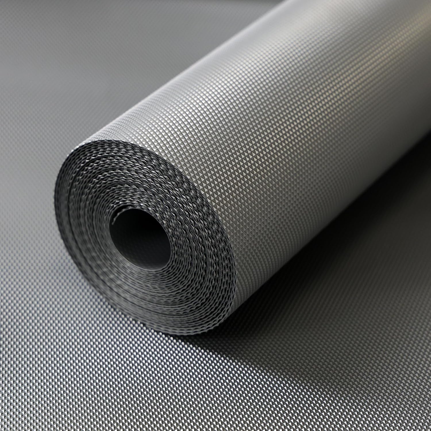ElastPro EVA Food Grade Washable Anti Slip Mat/Sheet for Fridge, Shelf Liner, Table, Kitchen Drawer mat (Grey, 45 Cm X 5 Meter)
