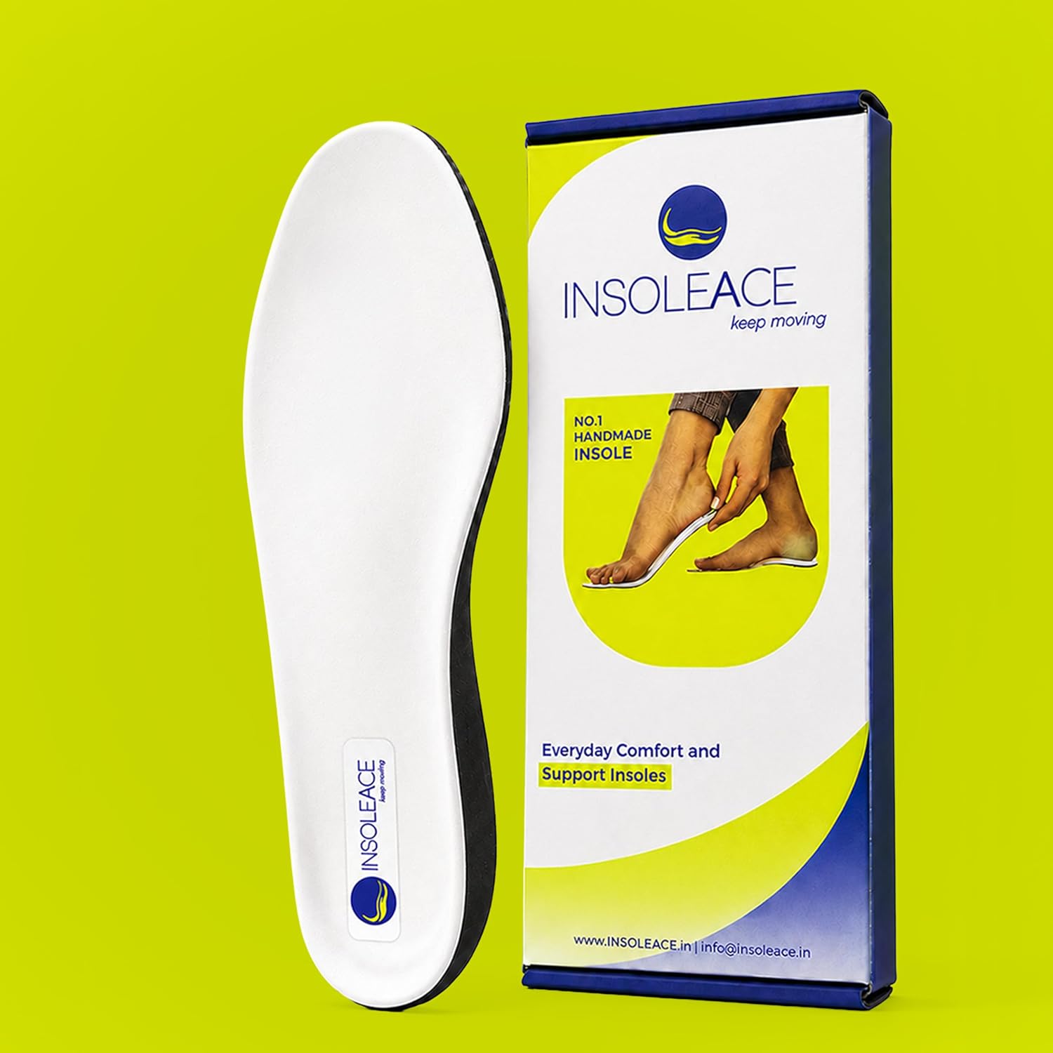 Orthopedic Insoles for Flat Feet & Heel Pain Relief | Arch Support Shoe Inserts for Men & Women | Shock Absorbing EVA Insoles for Walking, Running & Daily Comfort (White, Size 12)
