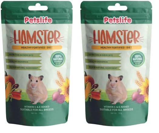 Petslife Hamster Food 150 Gm (Pack of 2,Adult,Pellet)