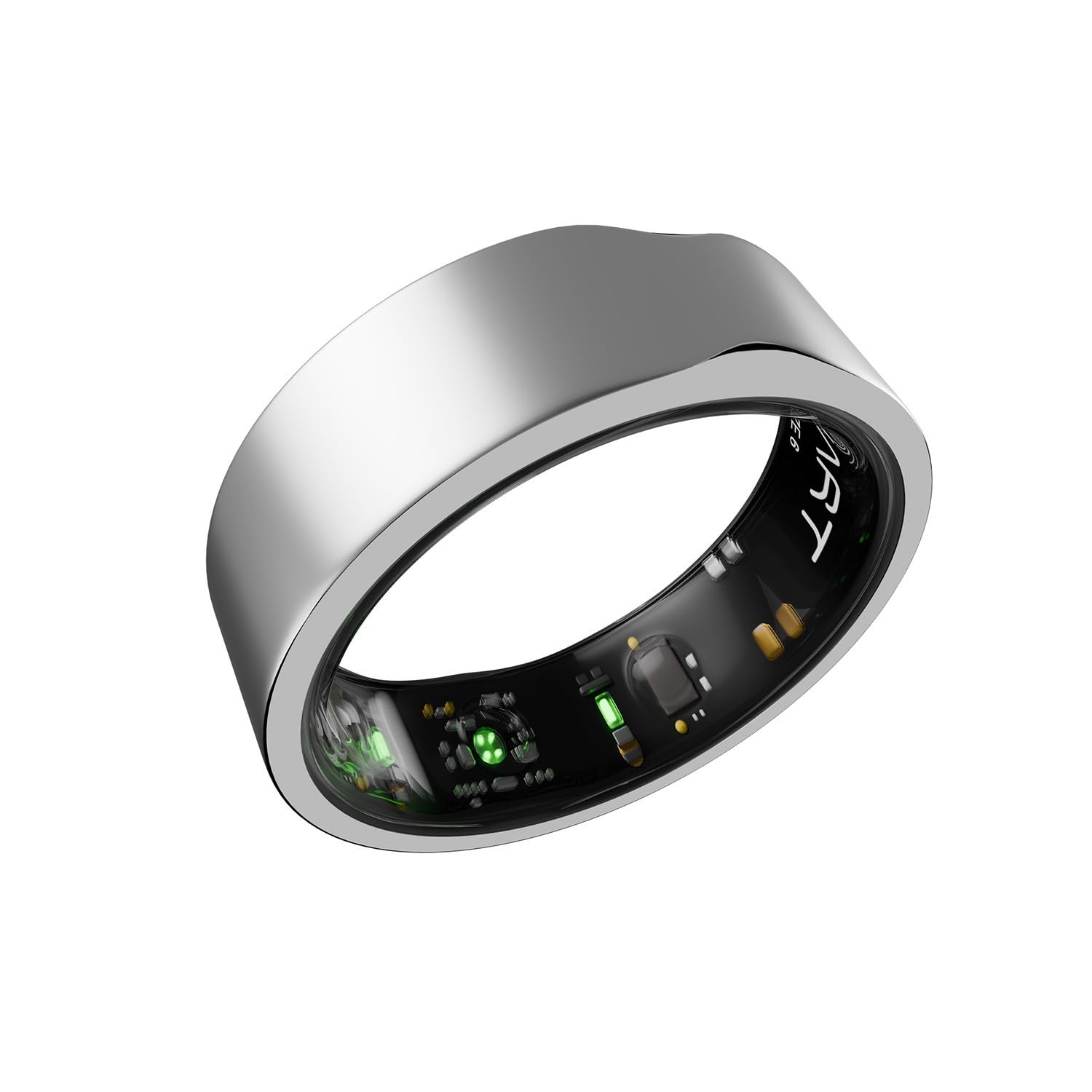 FITTR HART X2 Smart Ring, Fitness & Health Tracker, Frost Silver, Size 7