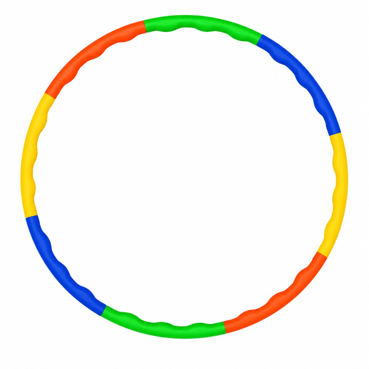 Fitfix® Adjustable Hula Hoop for Kids & Adults | Lightweight Detachable 8-Piece Interlocking Ring for Fitness, Balance & Coordination | Fun Exercise Toy, Indoor & Outdoor Play – Multicolor
