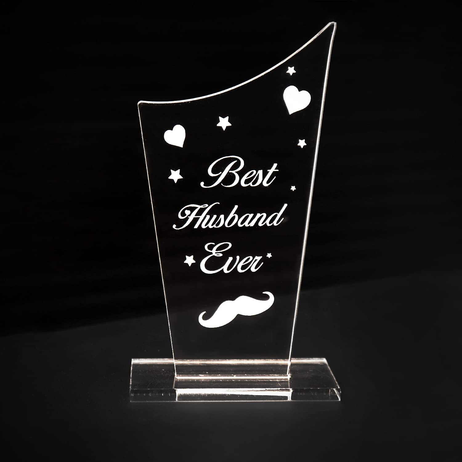 Best Husband Ever Acrylic Trophy Gift for Anniversary Valentine Day & Your Loved Ones Trophy for Couples Husband & Wife