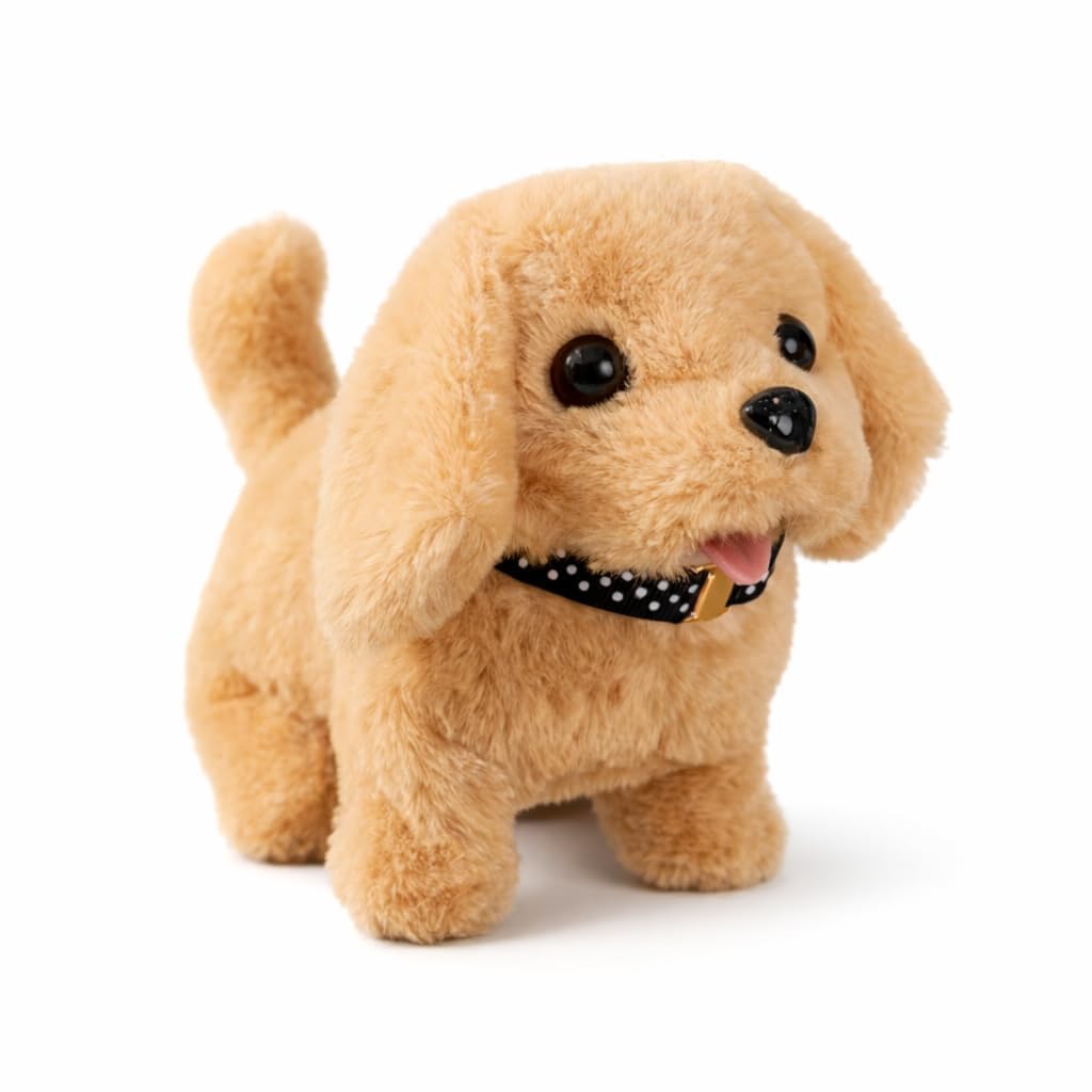 Walking Brown Dog Toy for Kids – Interactive Talking Puppy with Barking Sound, Moving Head & Wagging Tail | Cute Electronic Pet Dog Toy for Boys & Girls | Educational Gift for Toddlers & Kids (brown)
