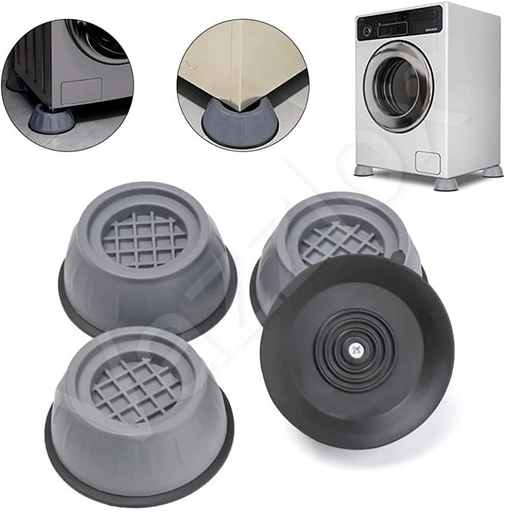 VazzLox Anti Vibration Pads for Washing Machine Washing Machine Feet Pads Shock Absorber Noise Cancelling Washer Support, Washing Machine Anti Vibration Pad Heightening Pads with Suction