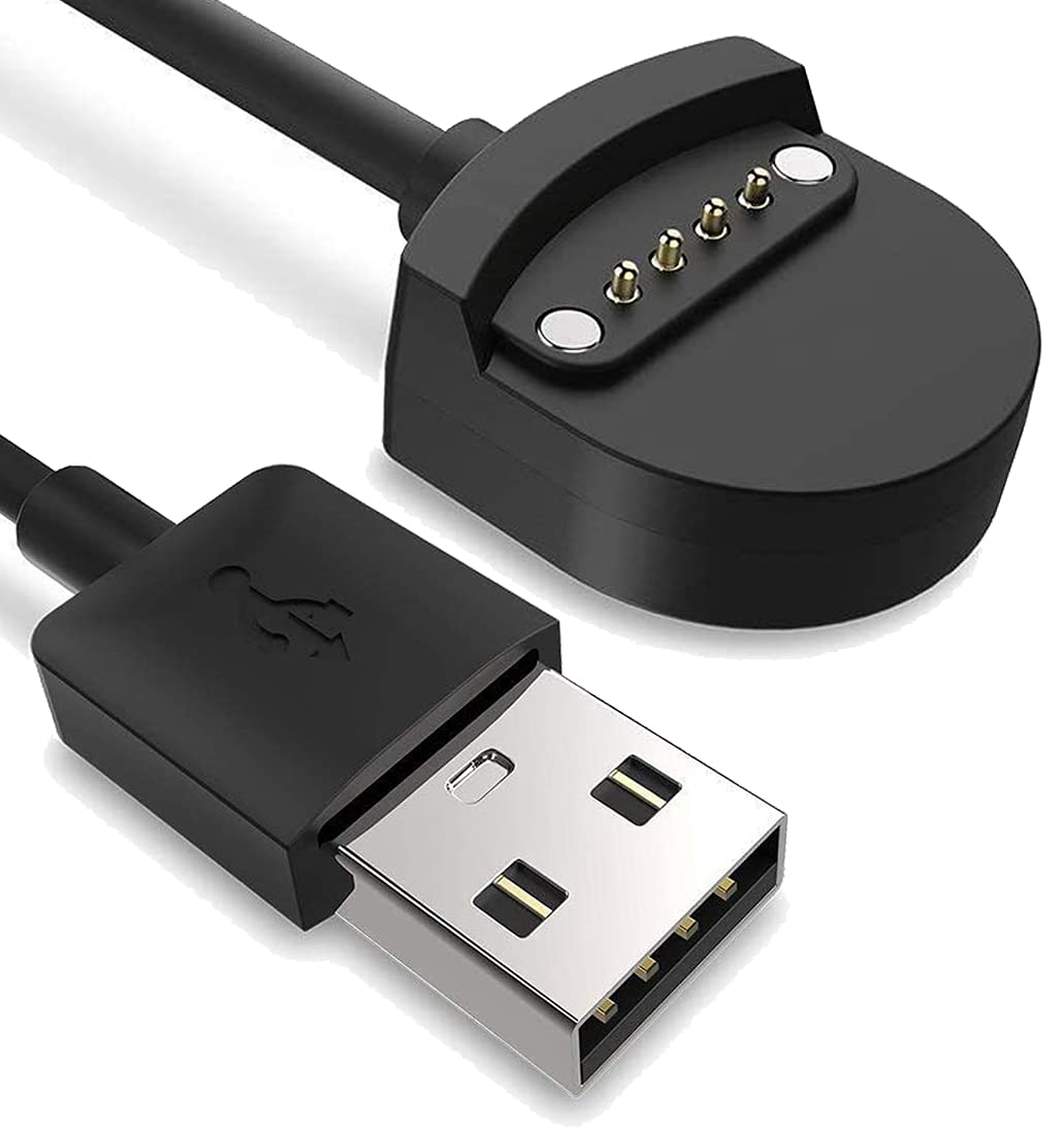 Zitel ® Magnetic Usb Cable Clip Cradle Charger Compatible With Ticwatch S/E For Smartwatches (100Cm – Black)