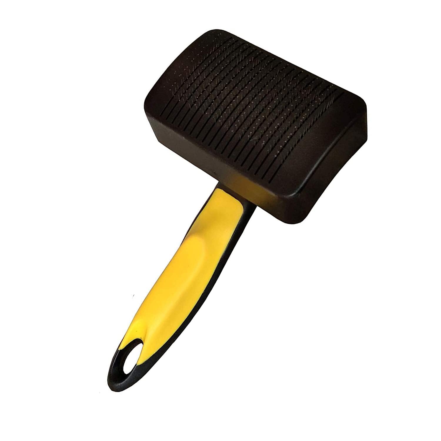 4PAWS Self-Cleaning Slicker Brush for Dogs & Puppies – Large Size Grooming Tool with Auto-Clean Button – Removes Loose Hair, Tangles & Undercoat – Ideal for All Breeds