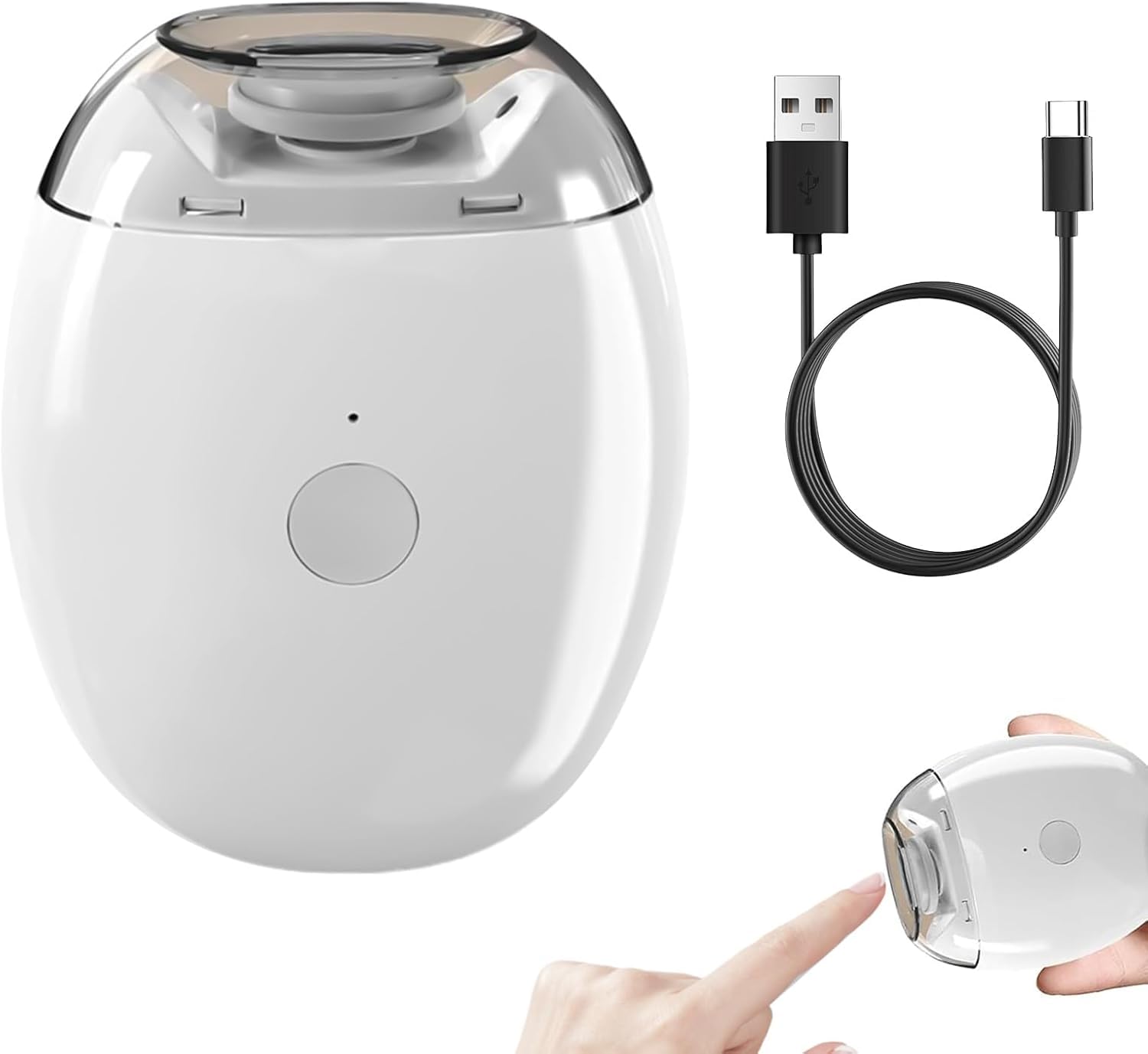 Automatic Electric Nail Clipper Mcbazel – Universal Portable Fingernail Grinder with LED Light, 3 Speed Settings, Auto Nail Cutter & Polisher, Safe Nail Trimmer for Adults, Kids & Seniors
