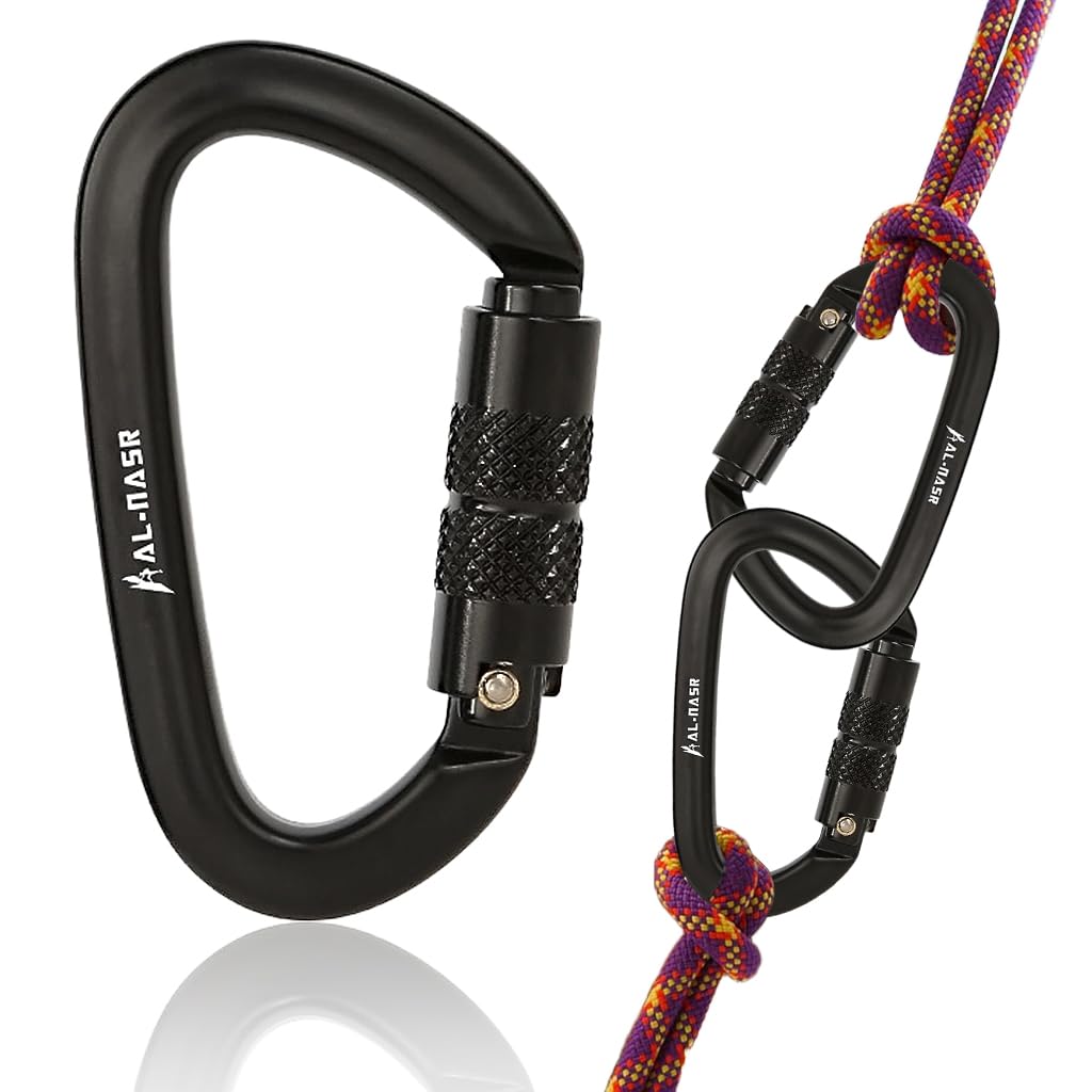 Proberos® Heavy Duty Carabiner, Auto-Locking 1600KG D-Shape Aluminum Alloy