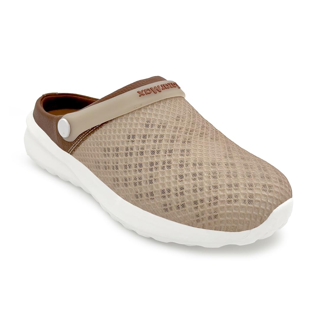 KazarMax Men’s Lightweight Clogs with Adjustable Back Strap | Anti-Skid EVA Sole | Memory Foam Cushion | Casual Slip-On Sandals for Daily Use