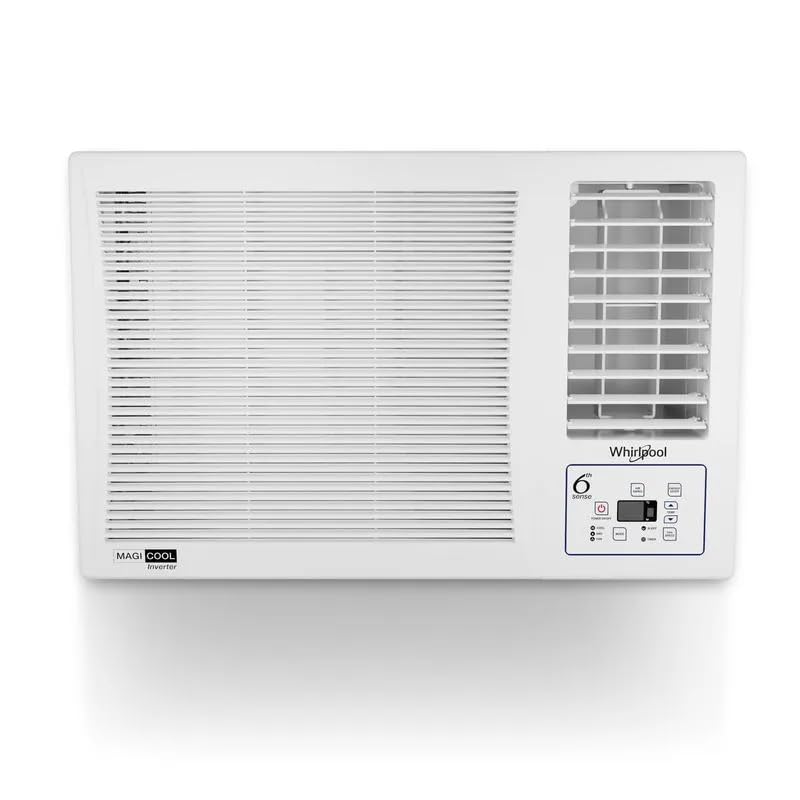 Whirlpool Magicool 1.5 Tons 3 Star Inverter 4 In 1 Convertible Window, 6th Sense, Ultra Chill, Anti Rust Coil Coating Air Conditioner (W6O2PP0) – 2026 Model, White