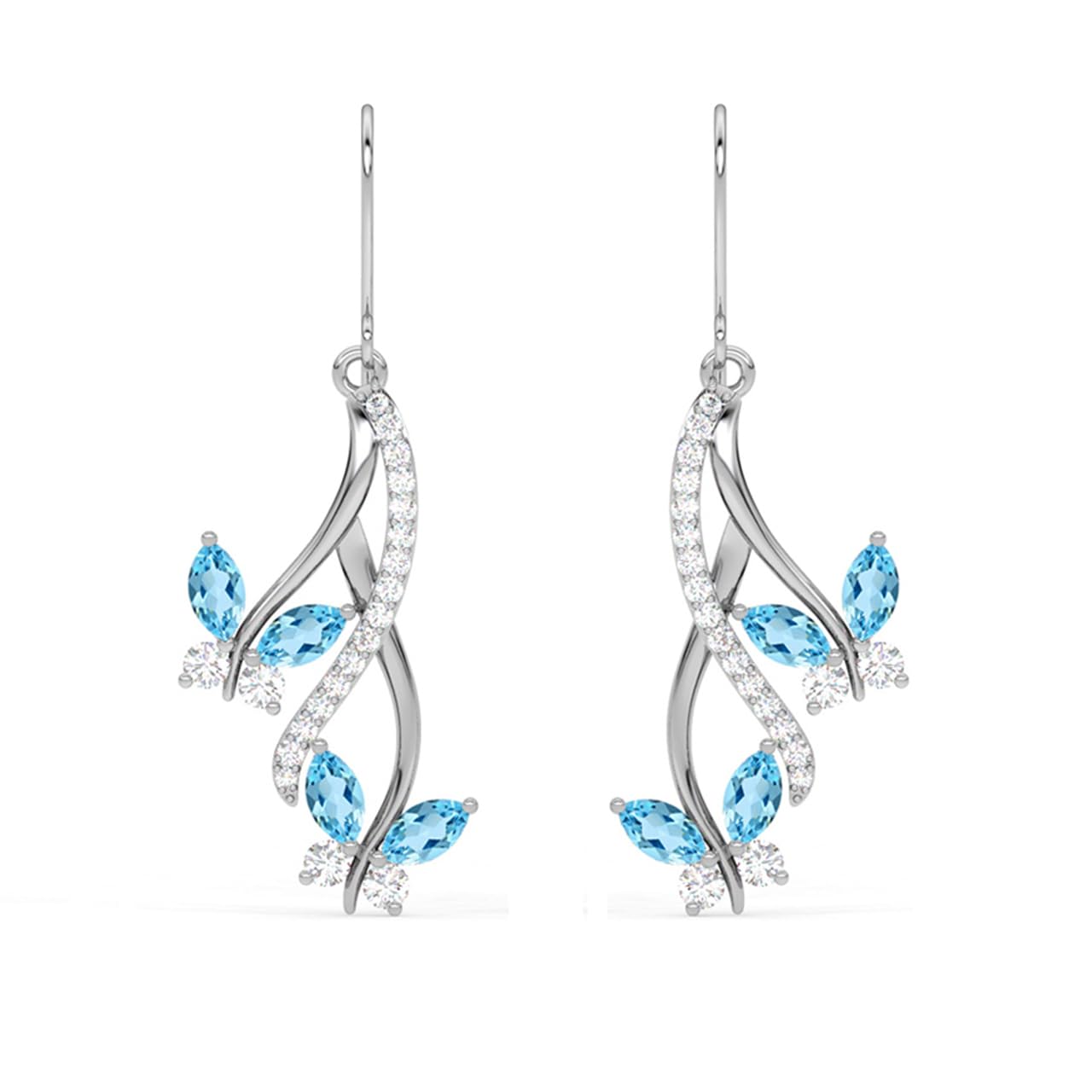 Clara 925 Silver Butterfly Pendant Earring Chain Bracelet Ring for Women