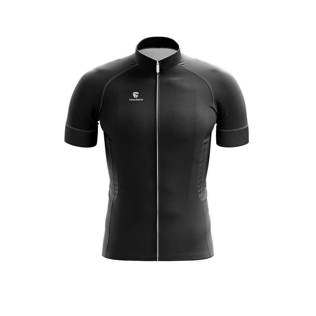 TRIUMPH Plain Solid Dyed Color Cycling Jersey for Men Half Sleeve Regular Fit Full Zipper Mountain Biking Bicycle Wear (Equipe Style – Relaxed Cut)