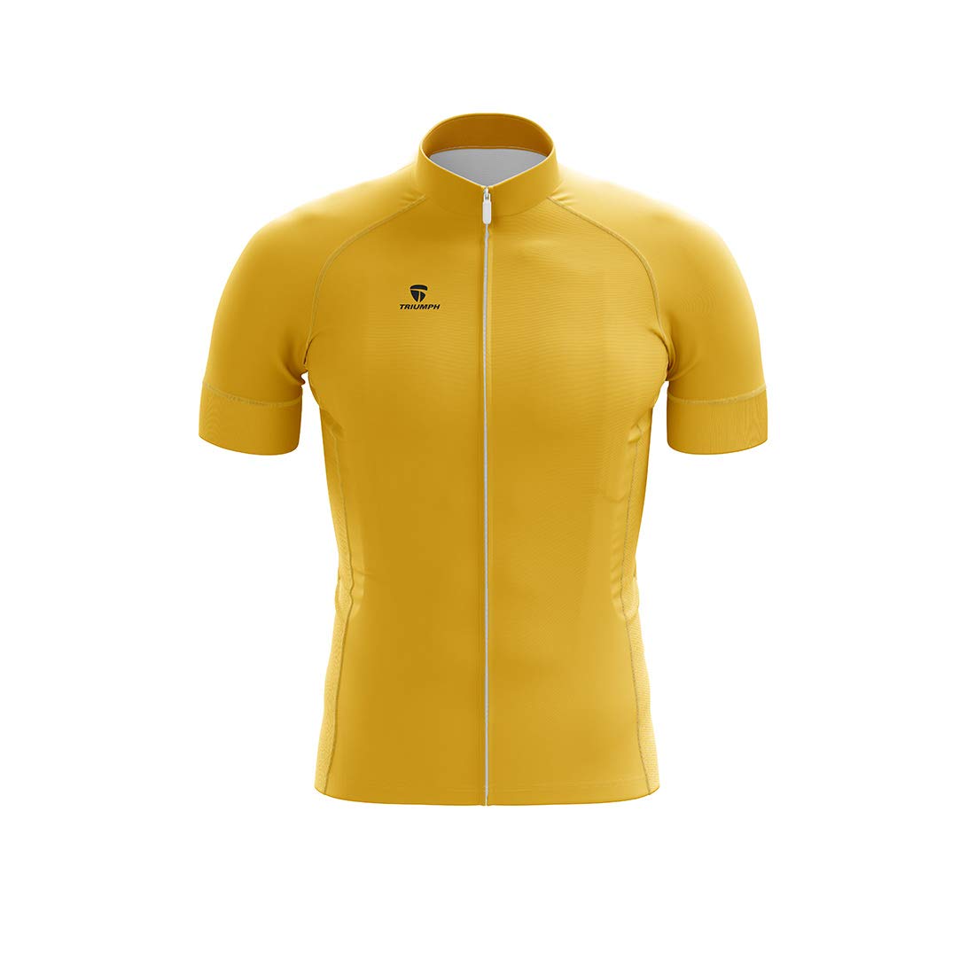 TRIUMPH Plain Solid Dyed Color Cycling Jersey for Men Half Sleeve Regular Fit Full Zipper Mountain Biking Bicycle Wear (Equipe Style – Relaxed Cut)