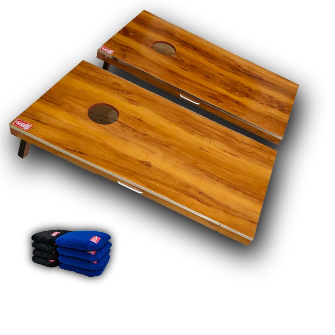 Beewibe Classic Cornhole Board Game Kit – 4’x2′ Size With 8 Bags