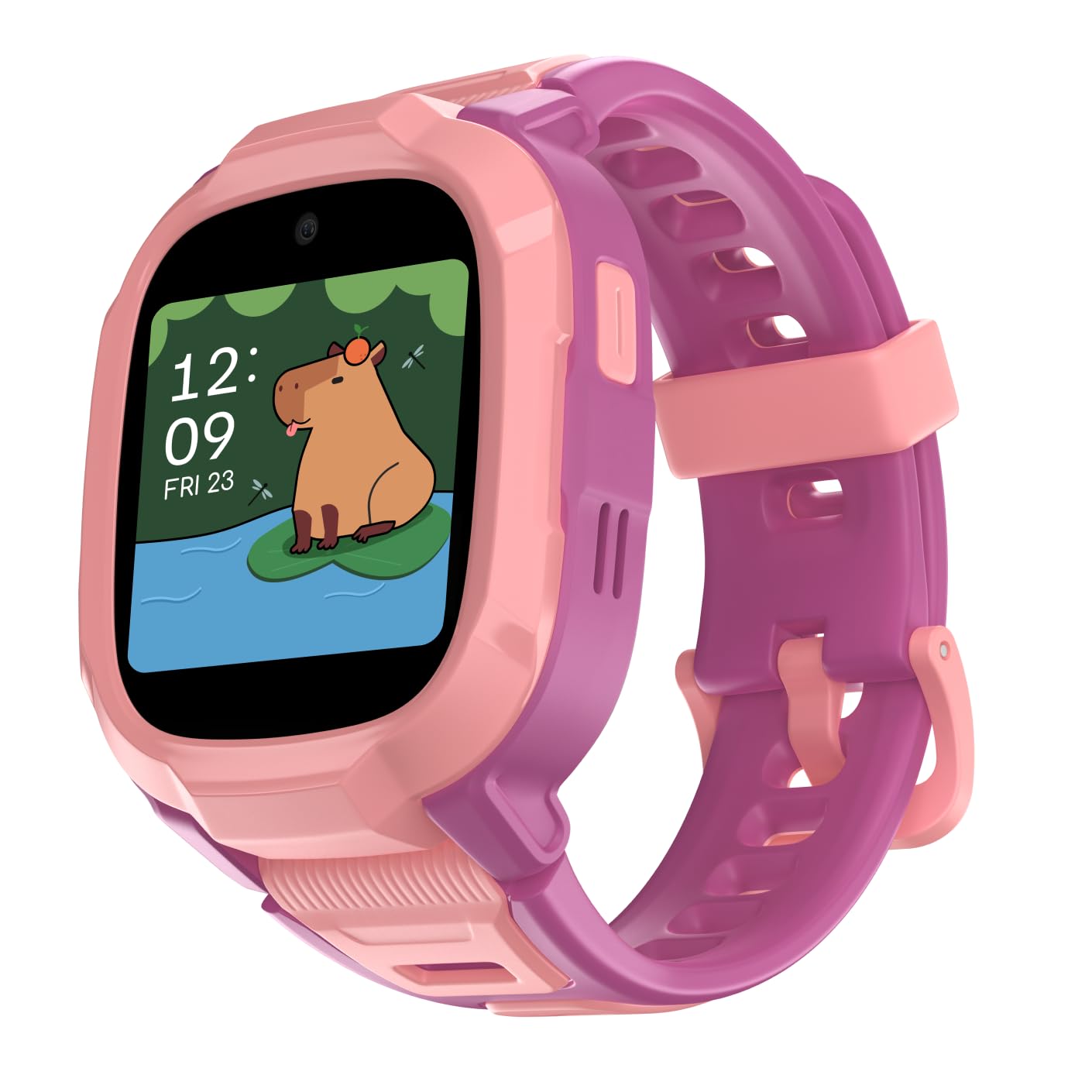 Noise Junior Explorer 2 Smart Watch for Kids with 4G SIM Compatible, 2-Way Video & Voice Calling, Geofencing, Real Time Location Monitoring via Google Maps, IP68, SOS Emergency Alerts (Power Pixel)