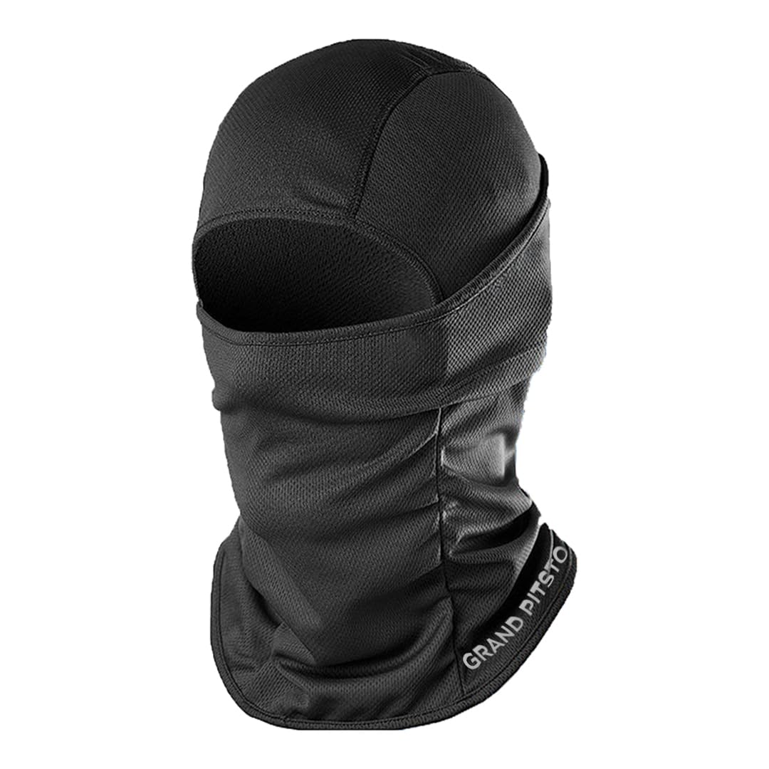 GRAND PITSTOP Full Face Helmet Mask | (Black – Free Size) | UV Protected Balaclava | Wind, Sun & Dust Protection | Ideal for Biking, Running, Skiing & Cycling | Accessories for Men & Women