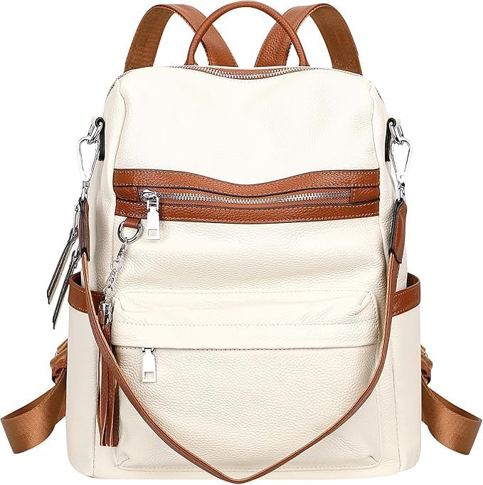 Pagwin 20L Backpack for Women & Girls with Compartment | College/University Bag | Metal Zips with Secret Pocket | Water Resistant | PU Backpack for Women