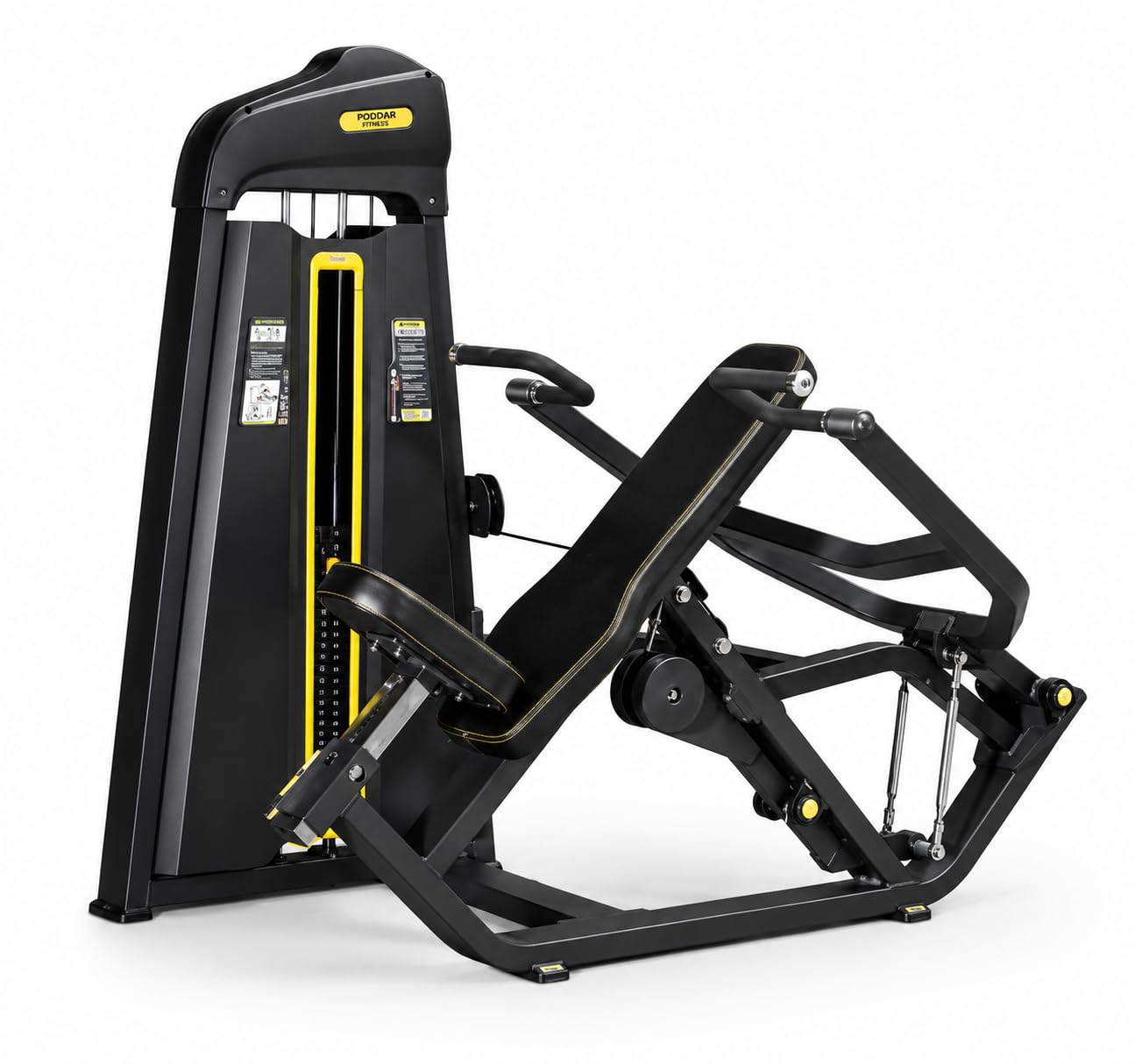 Shoulder Press Machine, Heavy Duty Steel, Adjustable Seat, Weight Stack Included, for Home and Commercial Use