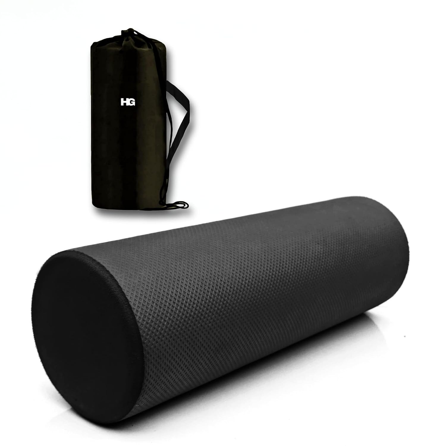 Foam Roller for Exercise and Deep Tissue Massage Roller, Gym Exercise Roller, Workout Foam Roller for Knee Exercise and Pain Relief, Myofascial Release Roller for Back pain – 30 Cm Black