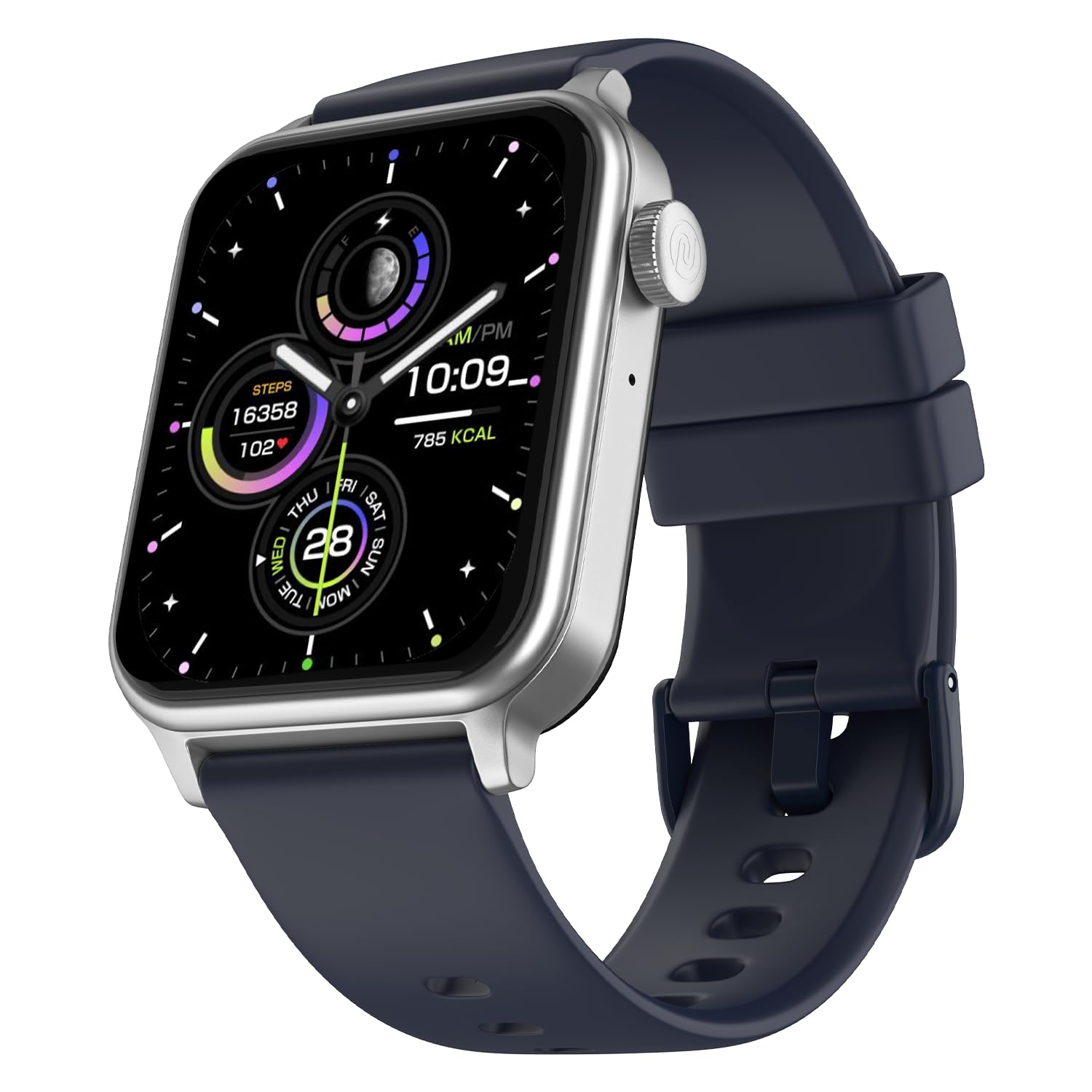 Noise Pulse Hyper Smart Watch with 21 Days Battery, 1.85″ Display, AI Watch Faces, 100+ Sports Modes, Health Suite, SpO2 & Heart Rate Monitor, 1ATM Water Resistant(Space Blue)