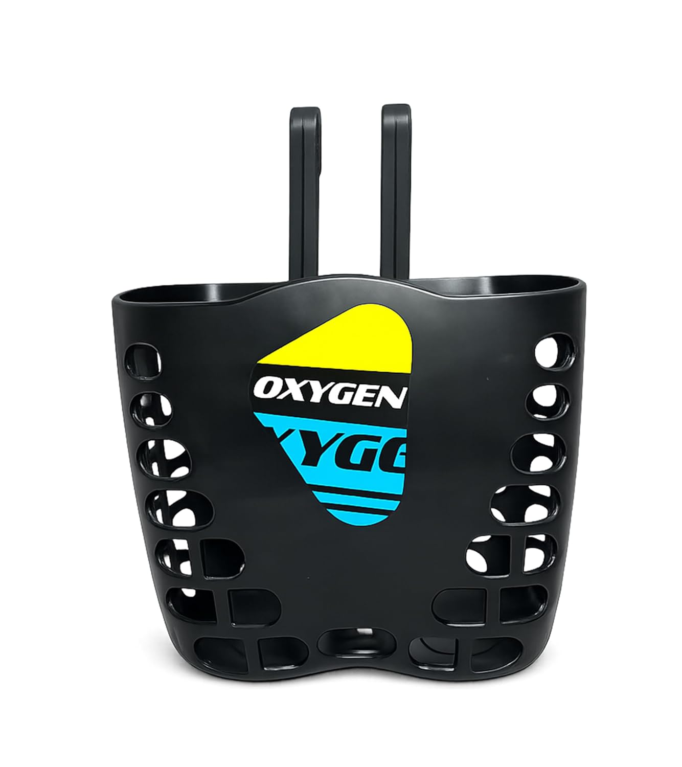 OXYGEN Front Bicycle Basket for Kids Handlebar Mount Plastic Bicycle Basket Lightweight Cycle Basket for Bicycle Front Storage for Toys Bottles Accessories Black