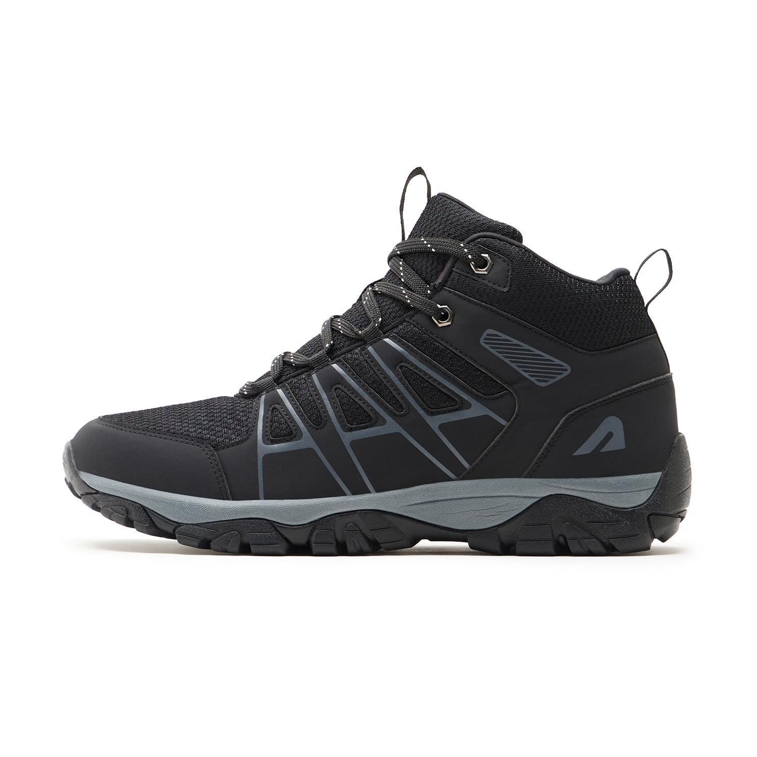 Boldfit Trekking Shoes for Man Outdoor high Neck ShoAnti Skid Trekking Boots Water Repellent, Outlander Black