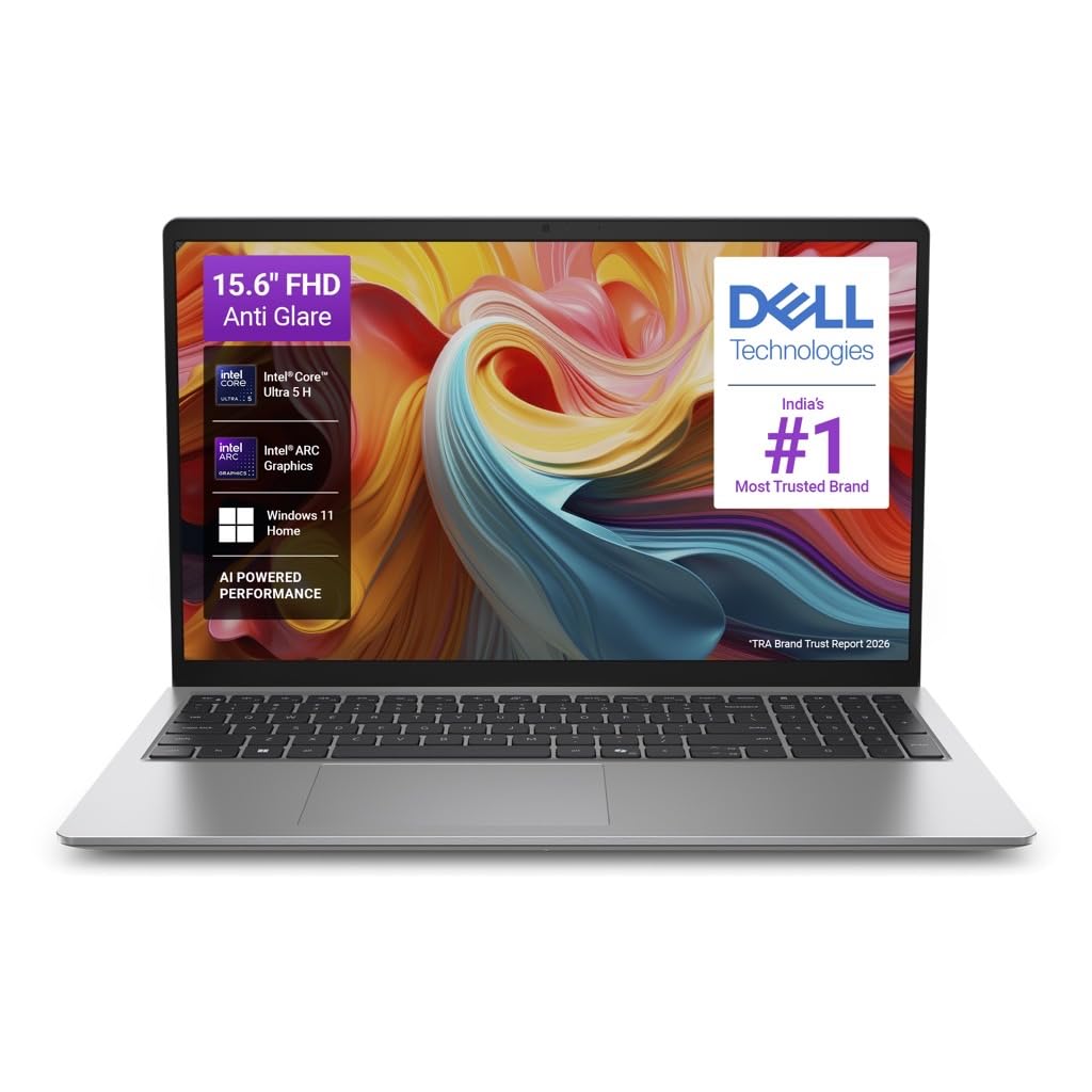 Dell 15 AI Powered Laptop, Intel Core Ultra 5 225H, 8GB DDR5 RAM, 512GB SSD, 15.6″ FHD Anti-Glare Display, Intel Arc Graphics, Backlit Keyboard, Dedicated Copilot Key, Silver, Win11 Home + MSO H&S’24