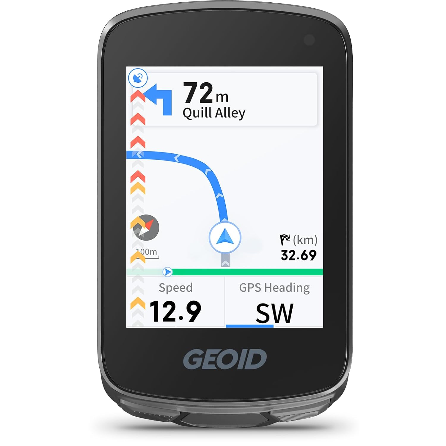 GEOID CC700 2.8″ Color Screen Bike/Cycling Computer Wireless – Route Navigation with Re-Route Planing, WiFi Auto-Sync, ANT+/Bluetooth, Fast 5s GPS Positioning, Free Indoor Training