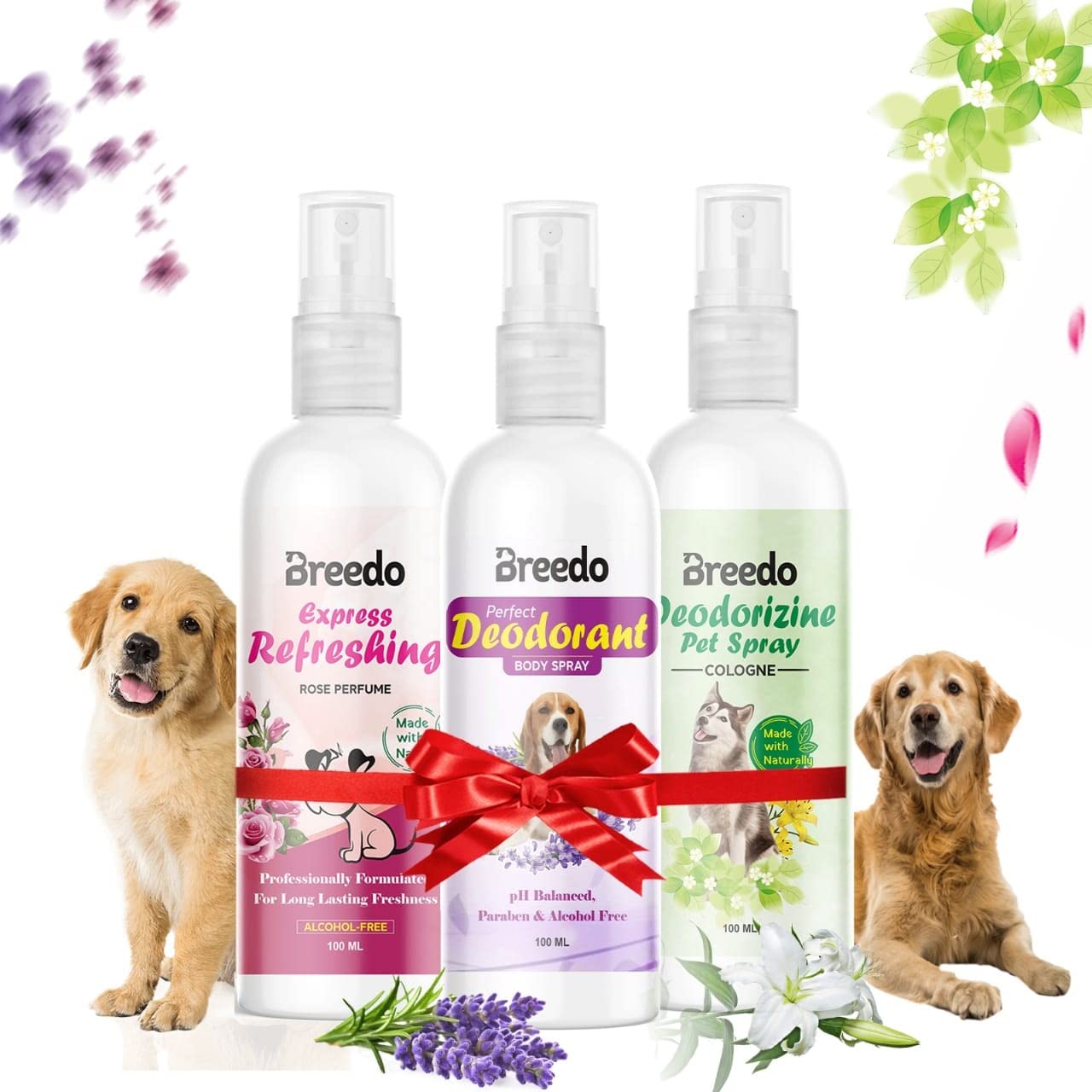 Dog Rose+Perfect+Natural Perfume Body Fragrance Dog Perfume Fresh Coat Spray & Controls Odor for Dog & Remove bad odor & Keep Smelling Fresh|Dog Deodorant Spray for All Types Of Dog(Combo Of 3)